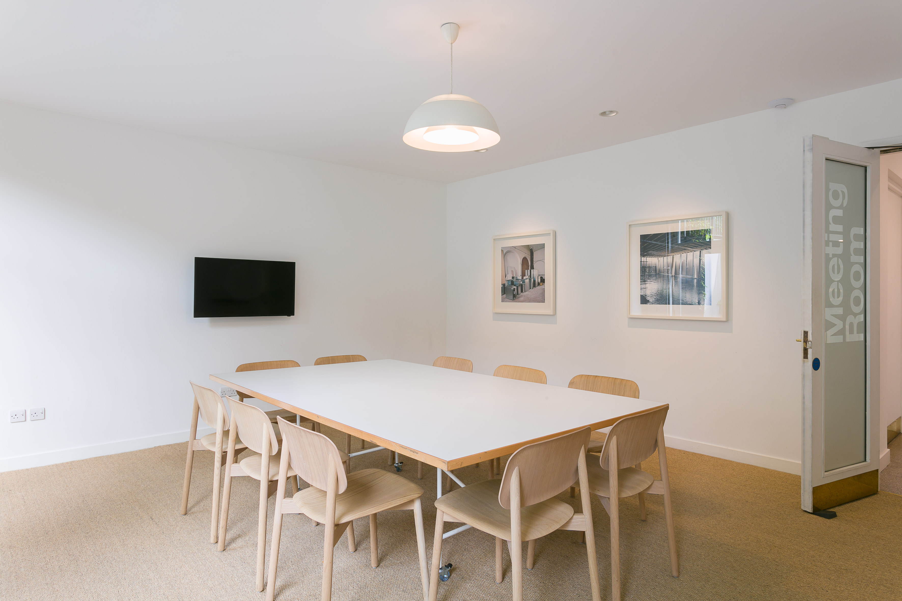 Modern meeting room in Camden Art Centre, ideal for collaborative sessions and presentations.