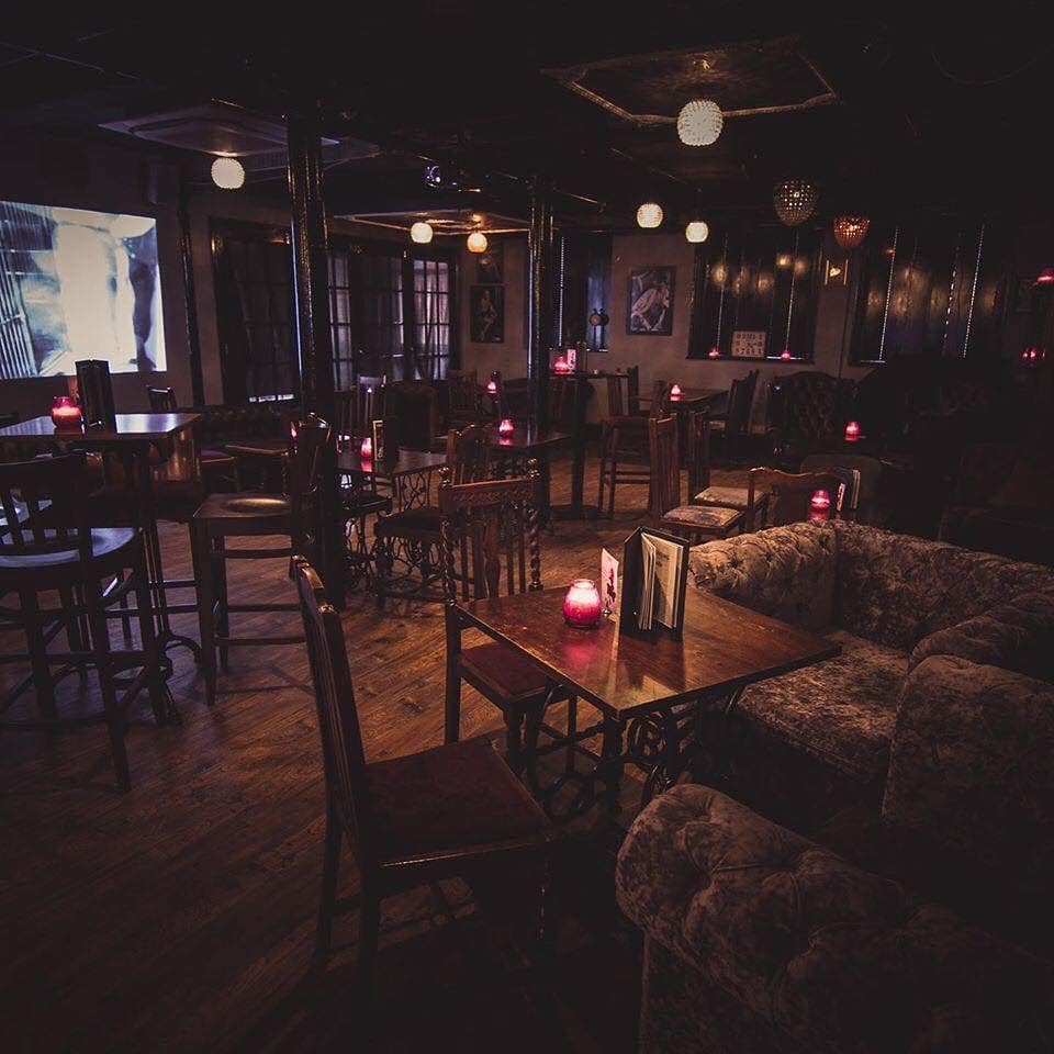 Cozy dimly lit venue at The Fitzgerald Manchester for intimate gatherings and networking events.