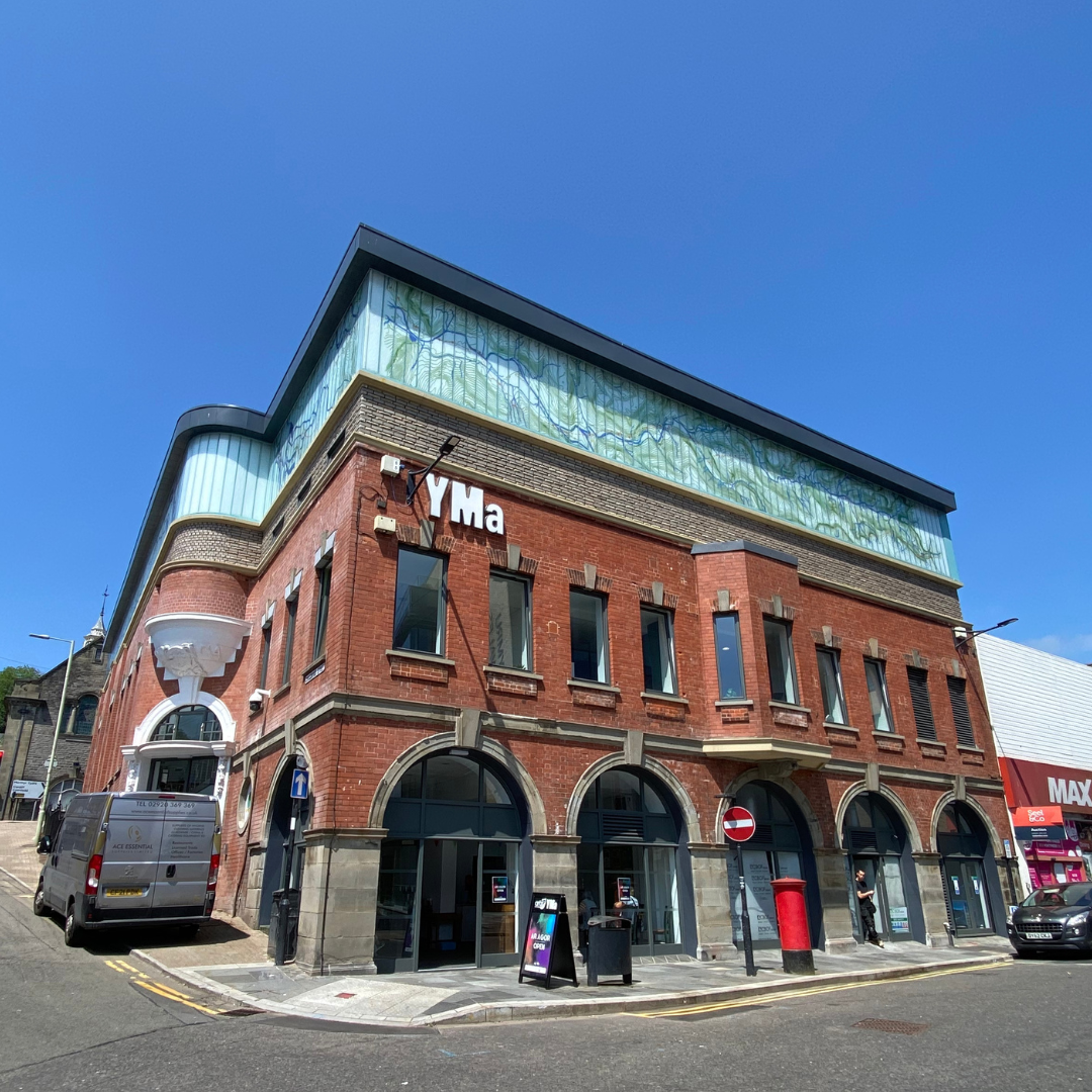 YMa Pontypridd venue with large windows, perfect for events and gatherings.
