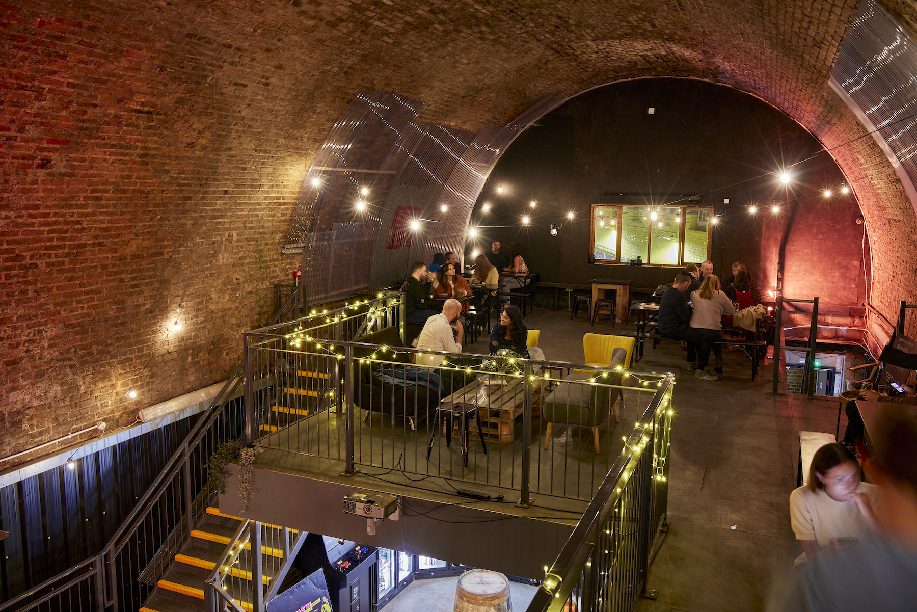 Craft Metropolis Brixton venue with exposed brick, perfect for casual events and networking.