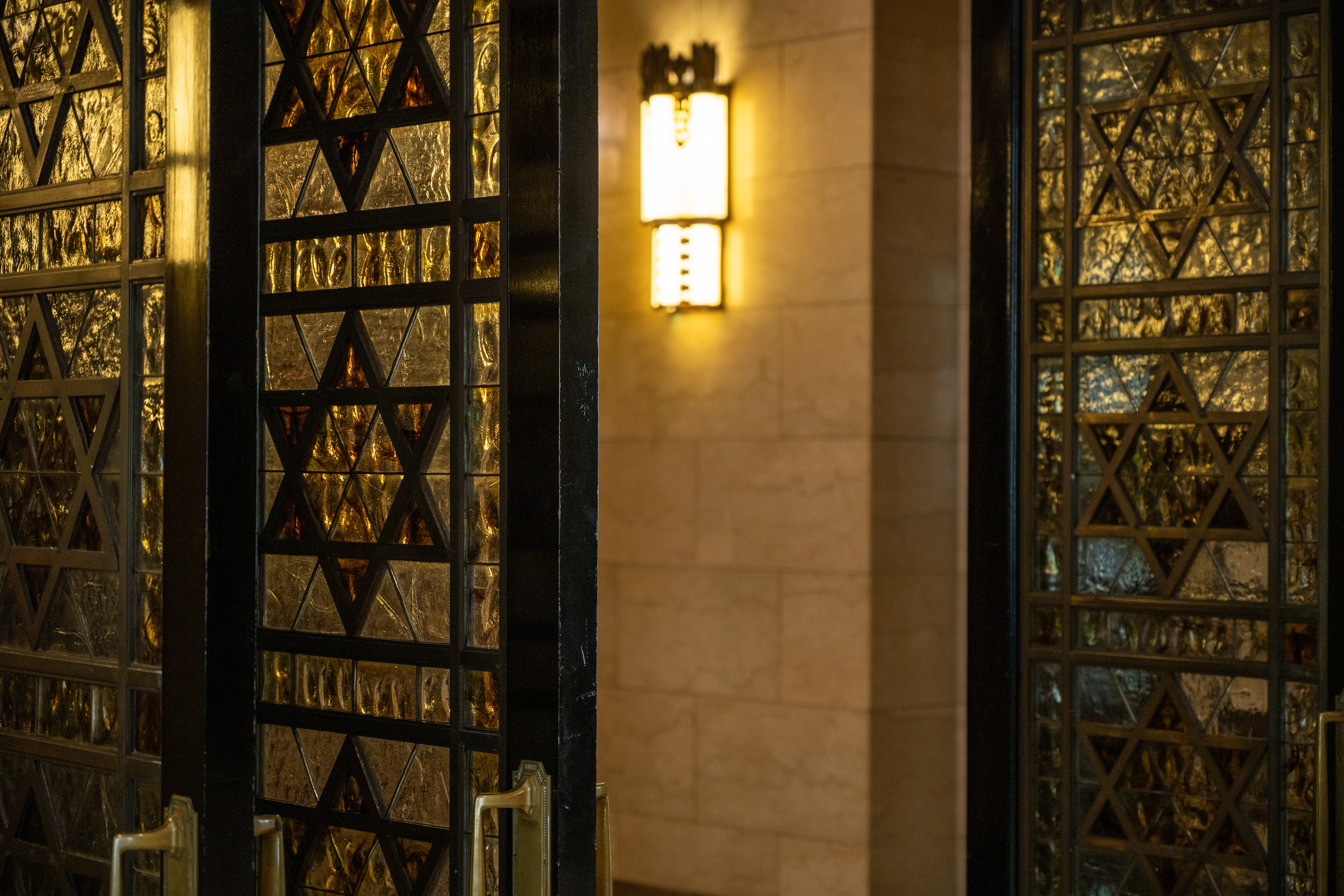 Elegant Tower Doors with star-patterned glass, perfect for upscale events at 60 Great Queen Street.