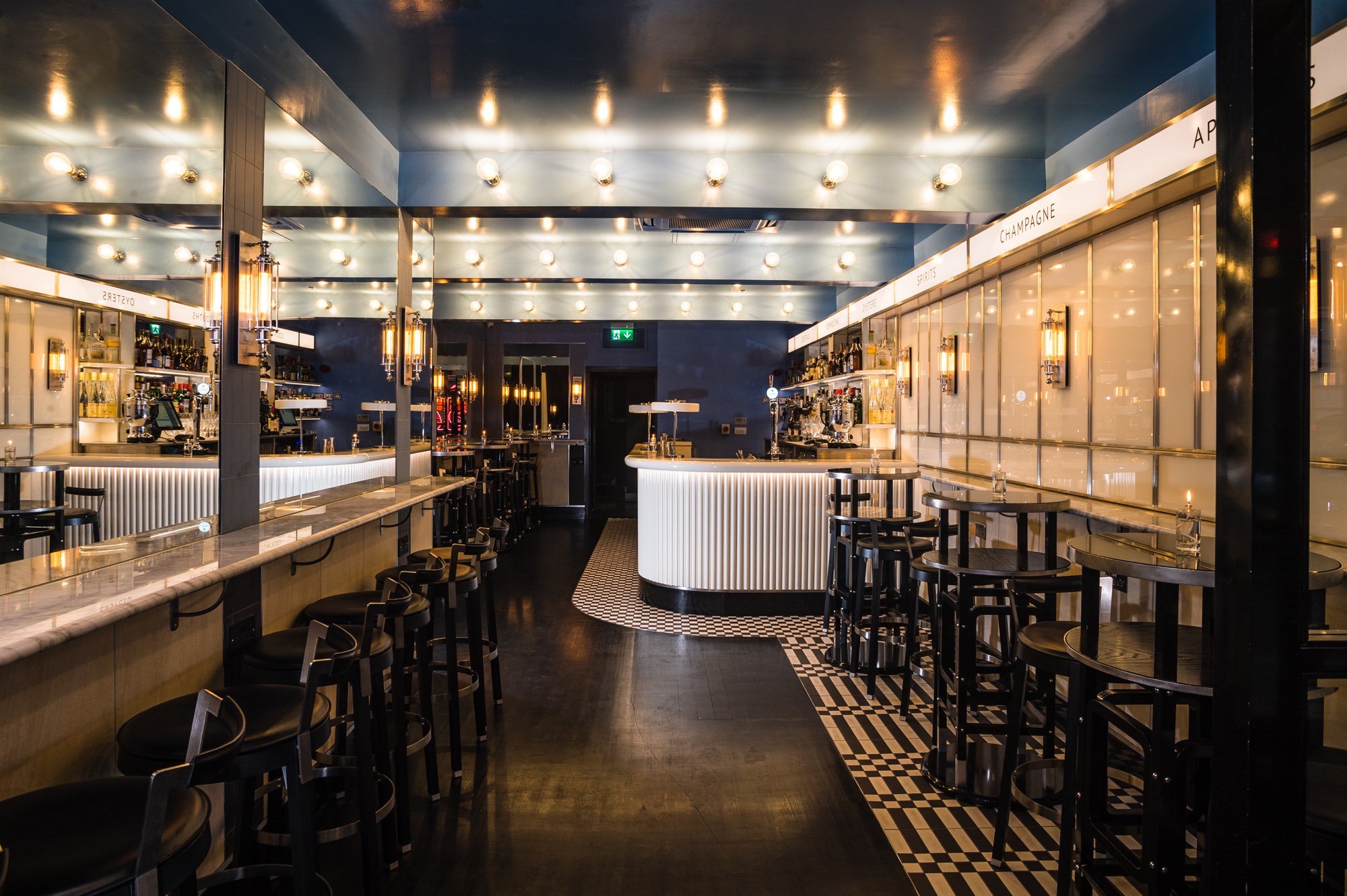 Stylish bar area in Swift Soho, perfect for cocktail receptions and networking events.
