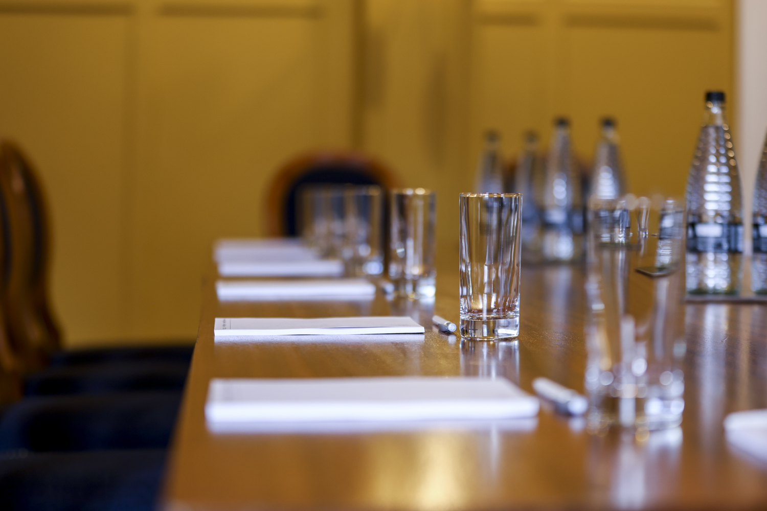 Queen's Room at HAC, polished table setup for professional meetings and events.