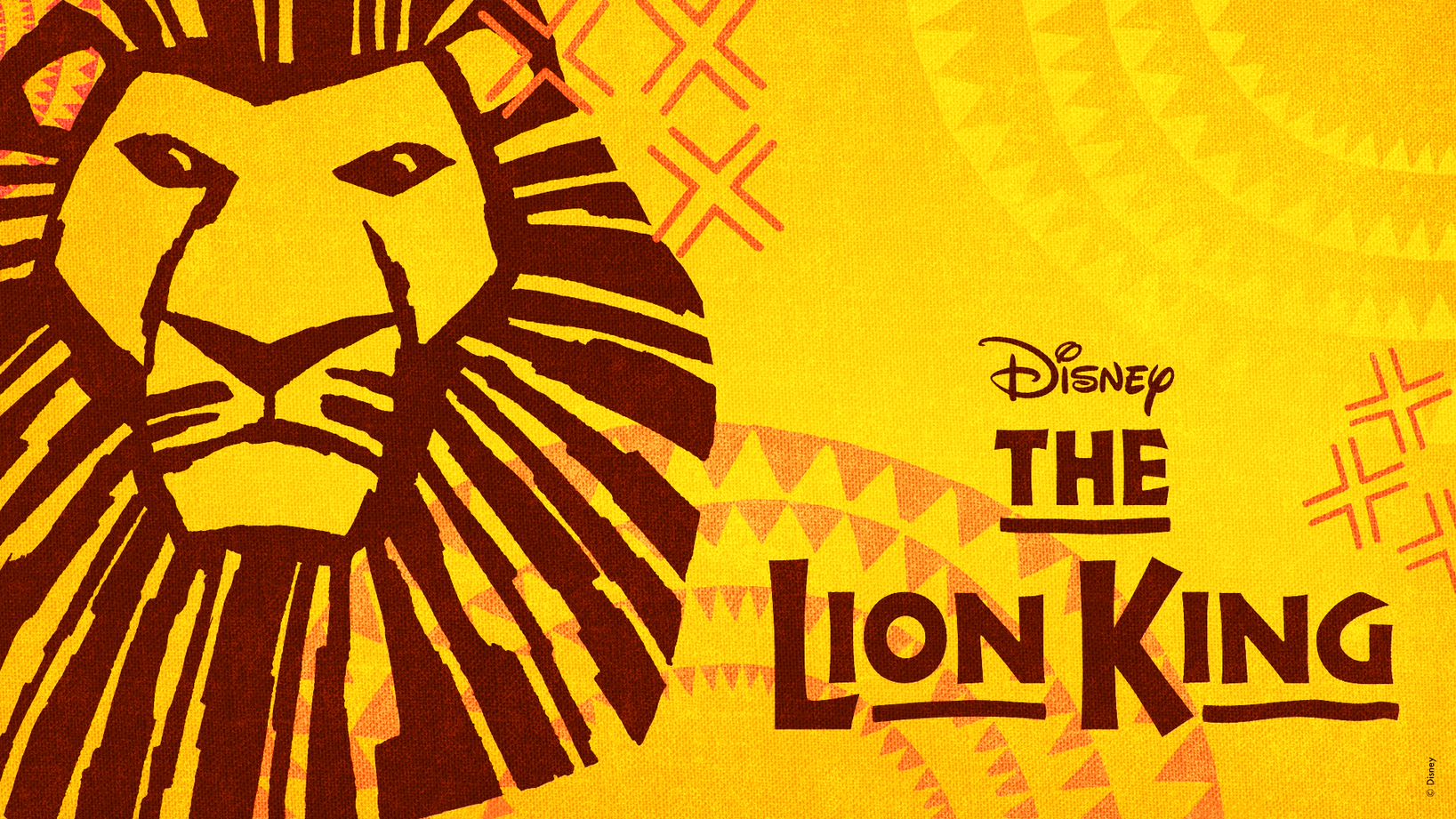 Ambassadors Lounge graphic for "The Lion King," vibrant event design inspiration.