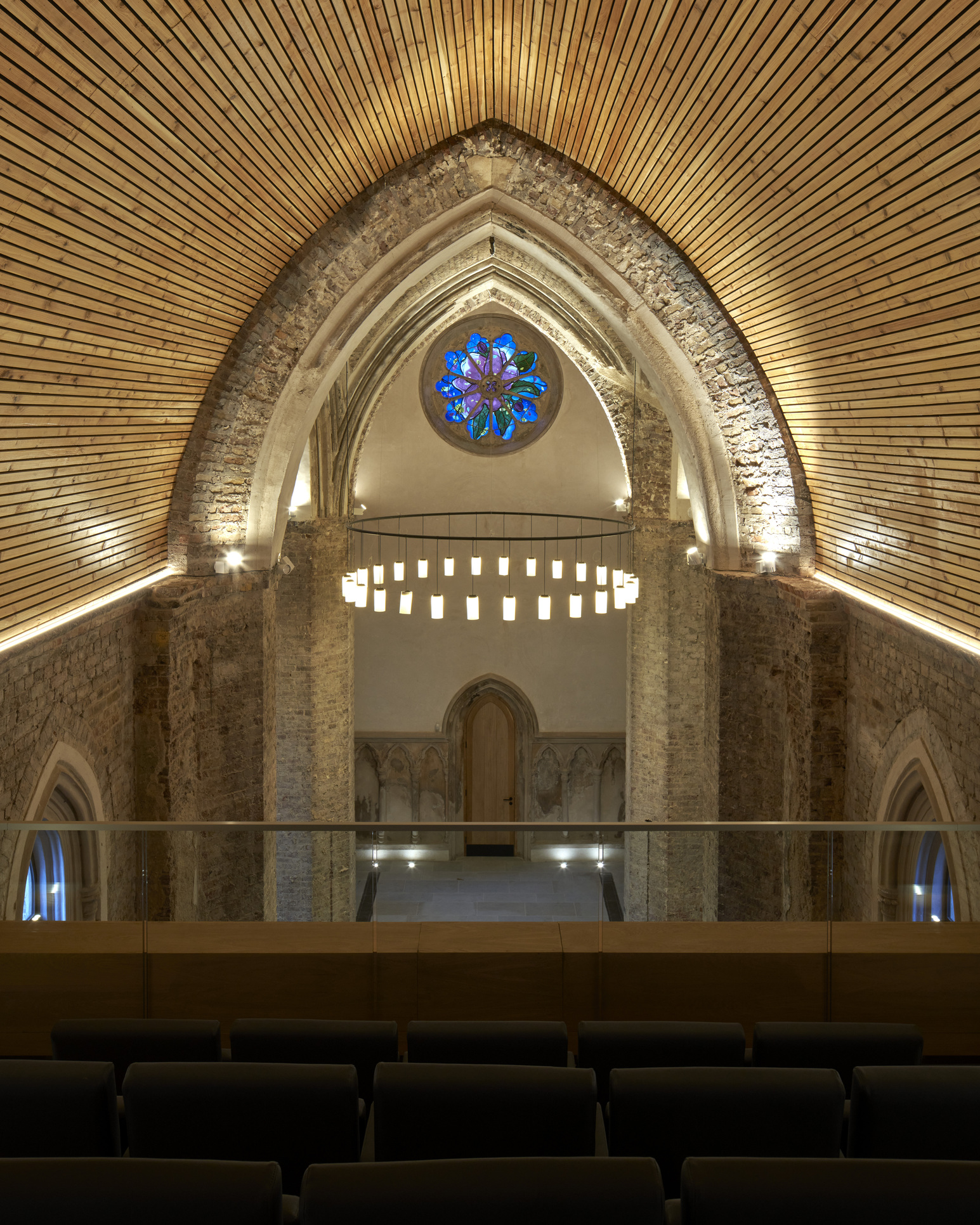 Elegant Abney Park Chapel venue with vaulted ceilings, ideal for weddings and events.