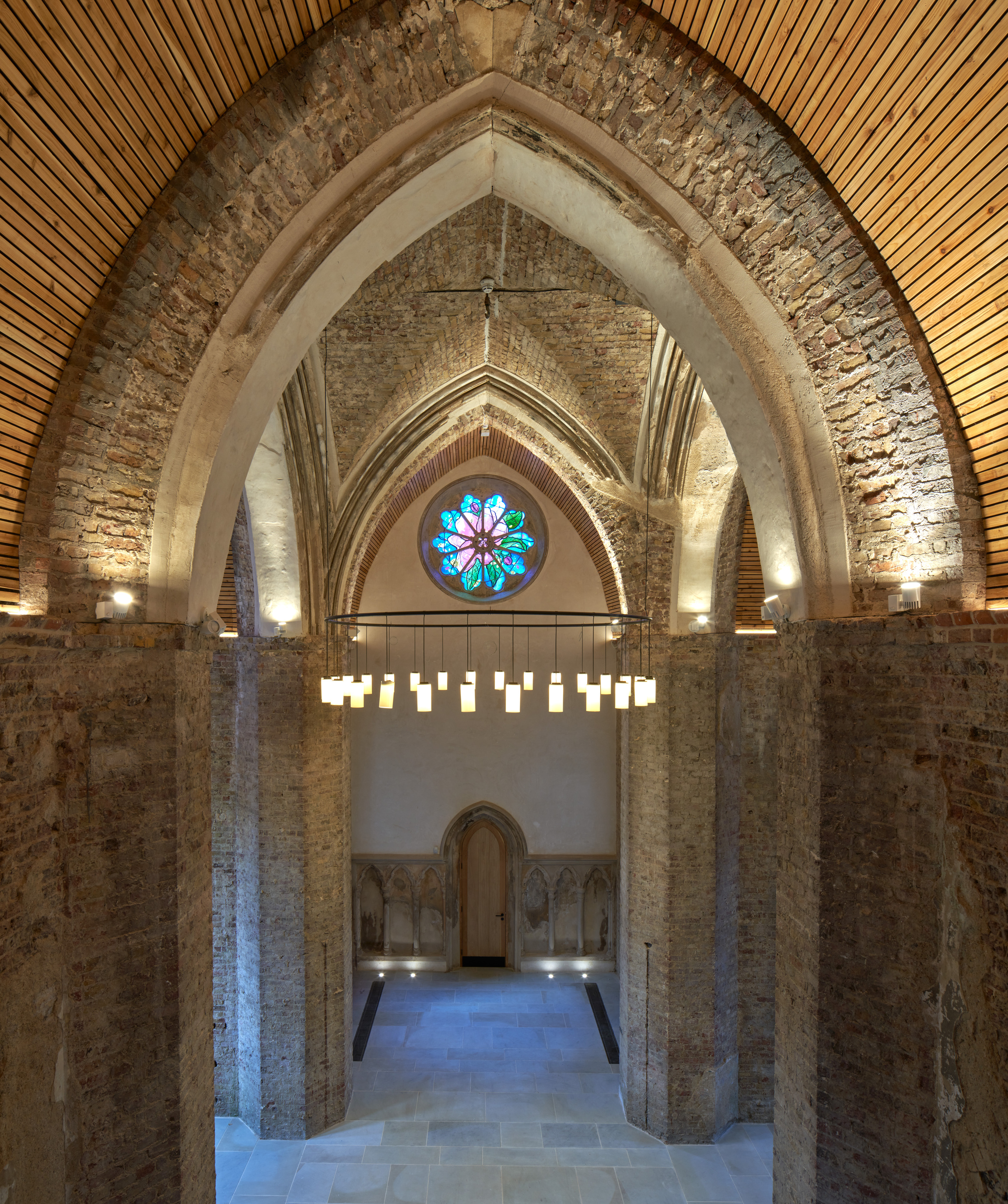 Stunning Abney Park Chapel venue with vaulted ceilings for events and workshops.