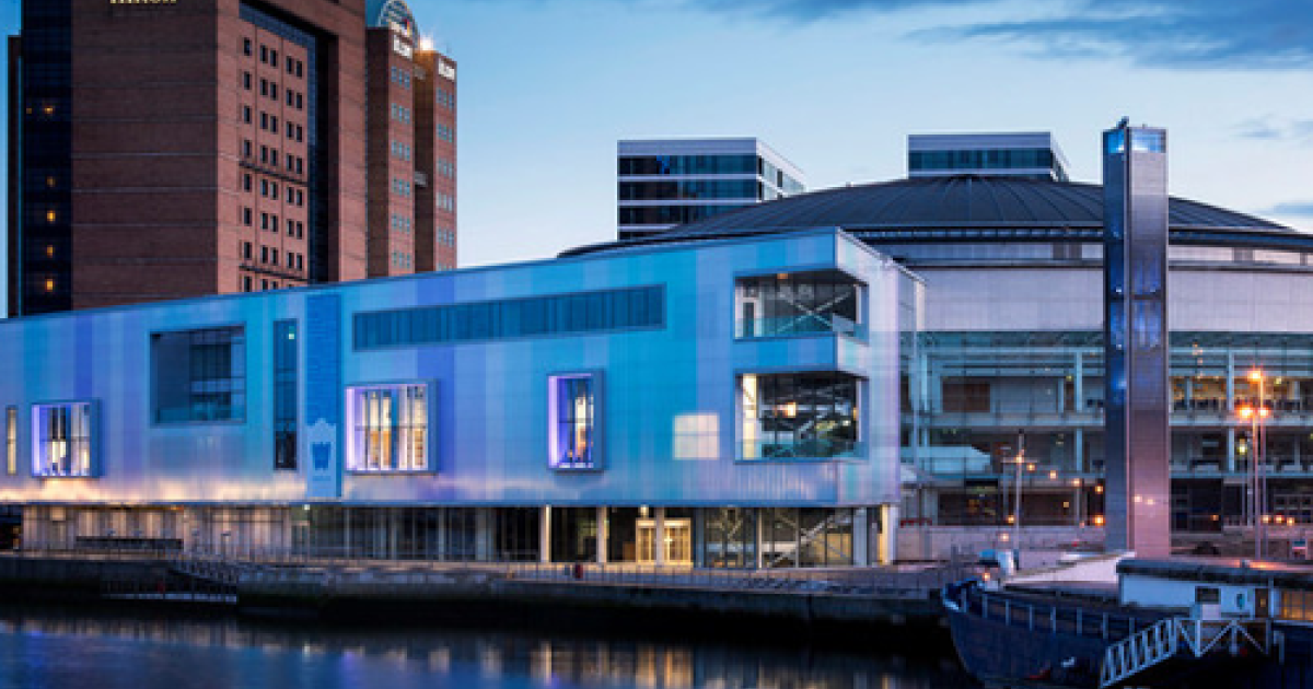 Duke of York at ICC Belfast, modern venue with glass façade for conferences and events.