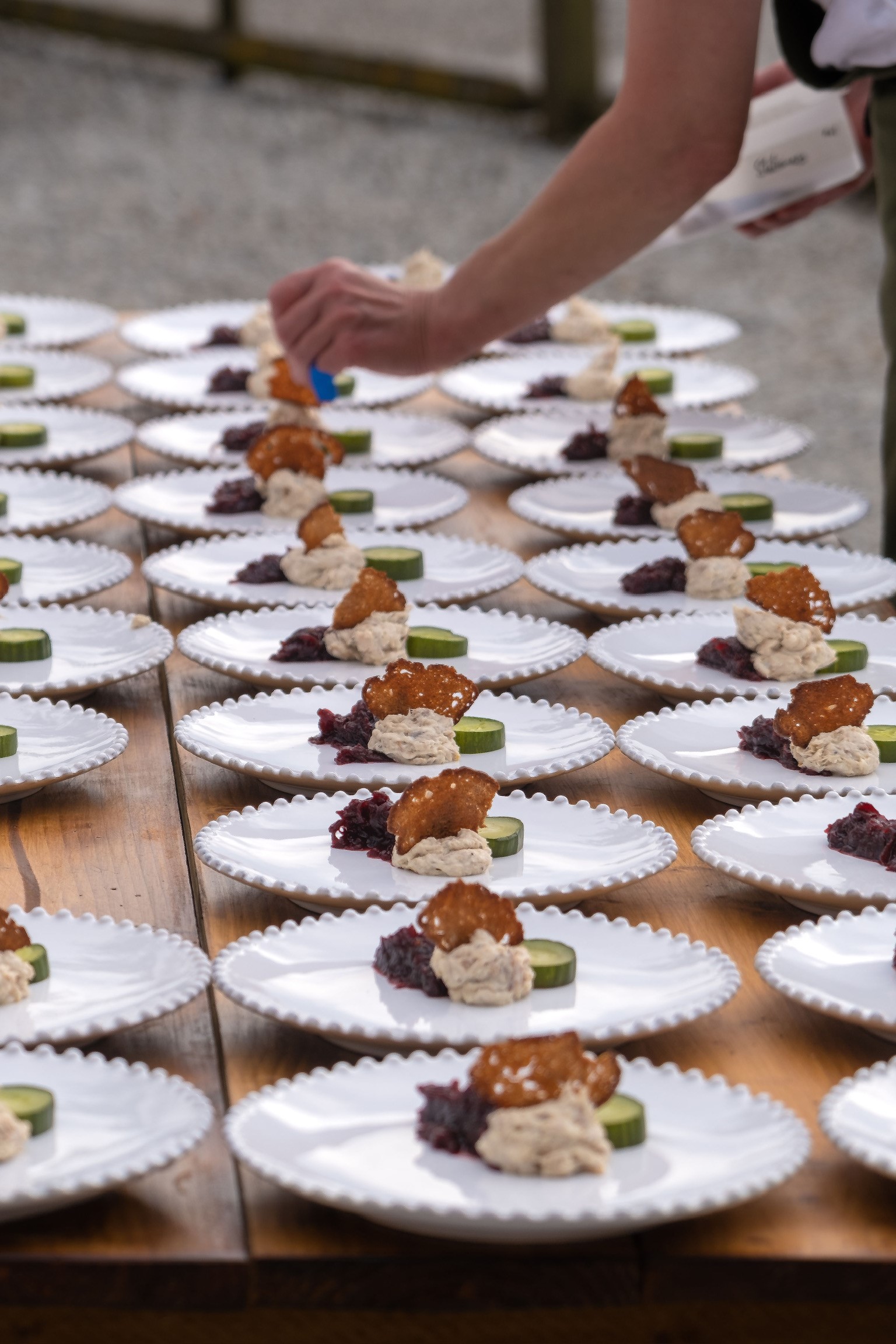 Plated desserts at Ruffynes Barn, perfect for upscale catering events.