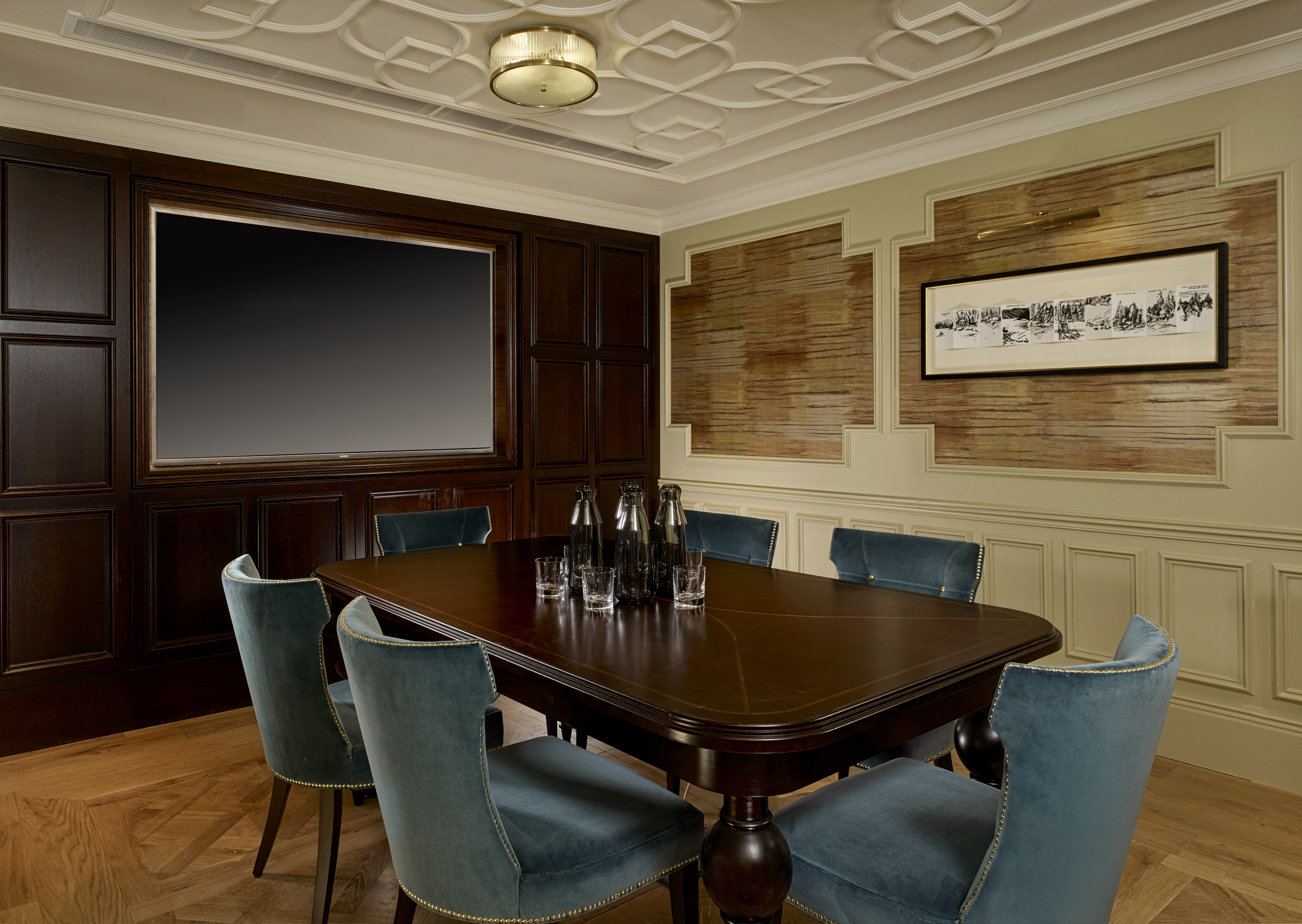 Kensington Room at 100 Queen's Gate Hotel, elegant meeting space for corporate events.