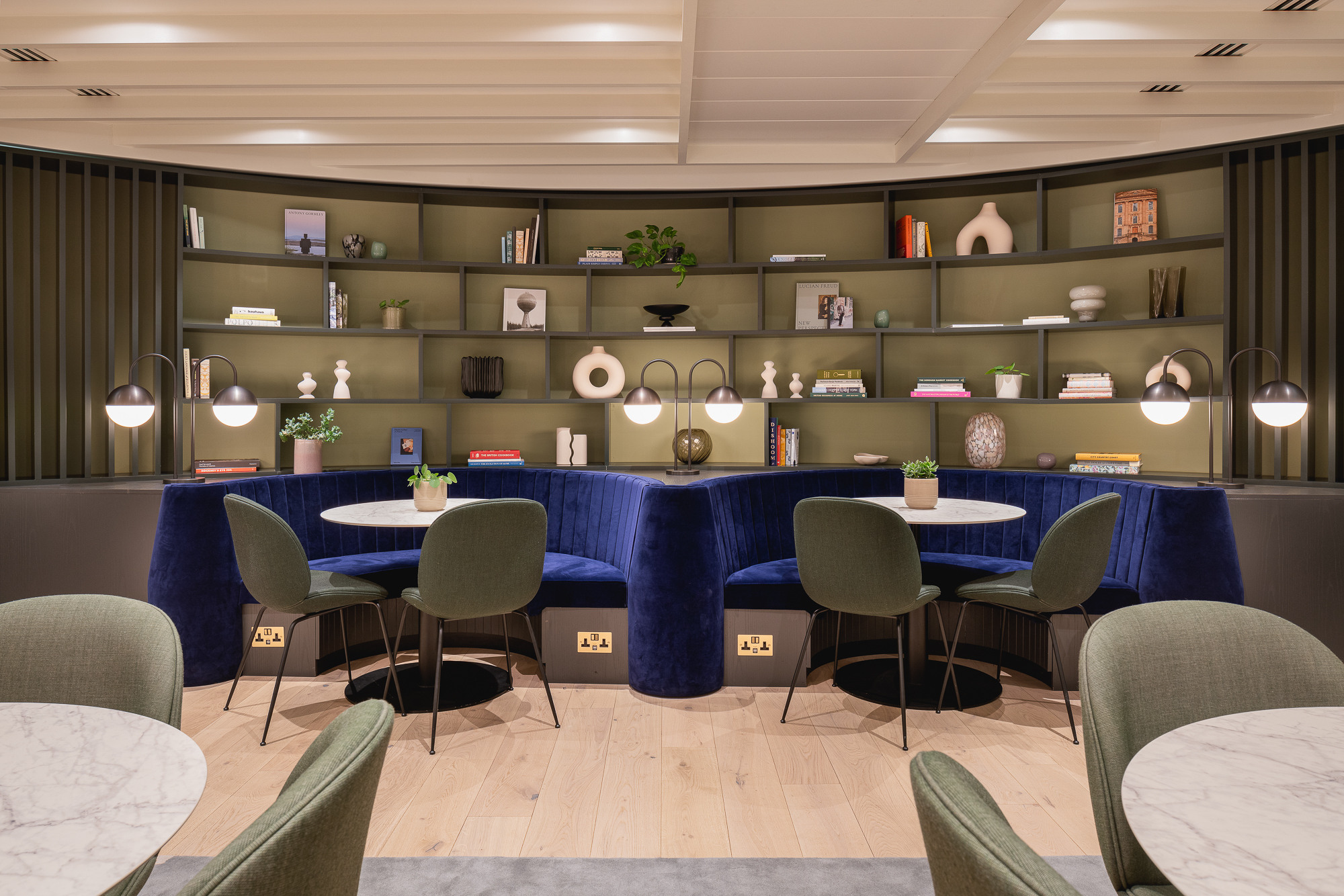 Stylish rooftop bar at The Opera with cozy seating for networking events and meetings.