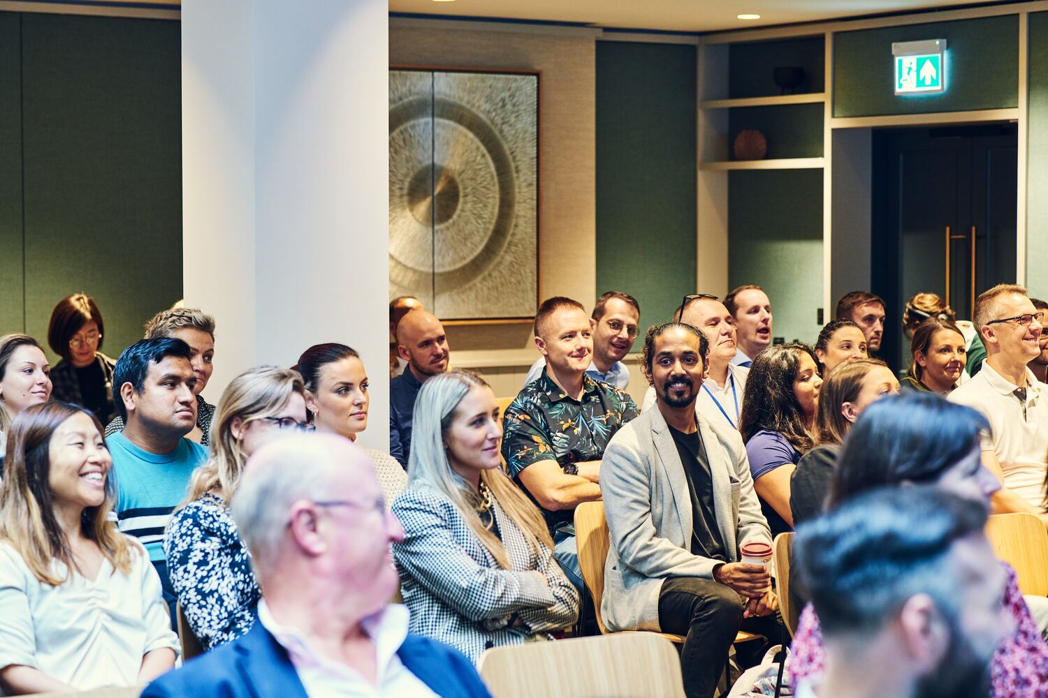 Engaged audience at Marquise & Trillion event in Salisbury House, showcasing effective networking.