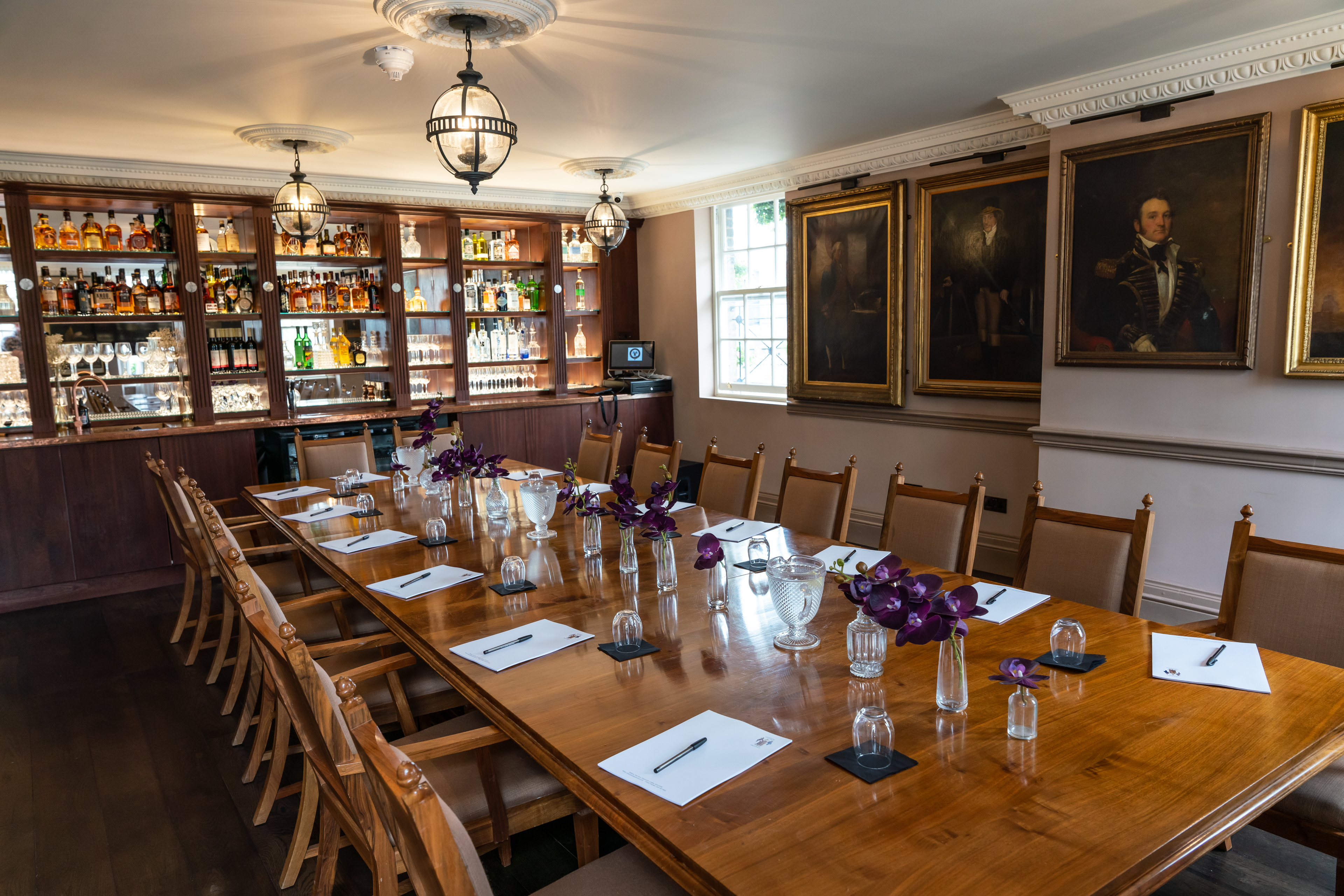 Elegant meeting room at Trafalgar Tavern, perfect for corporate events and networking.