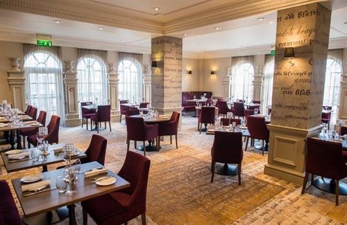 Elegant dining space at Mercure Exeter for corporate events and private gatherings.