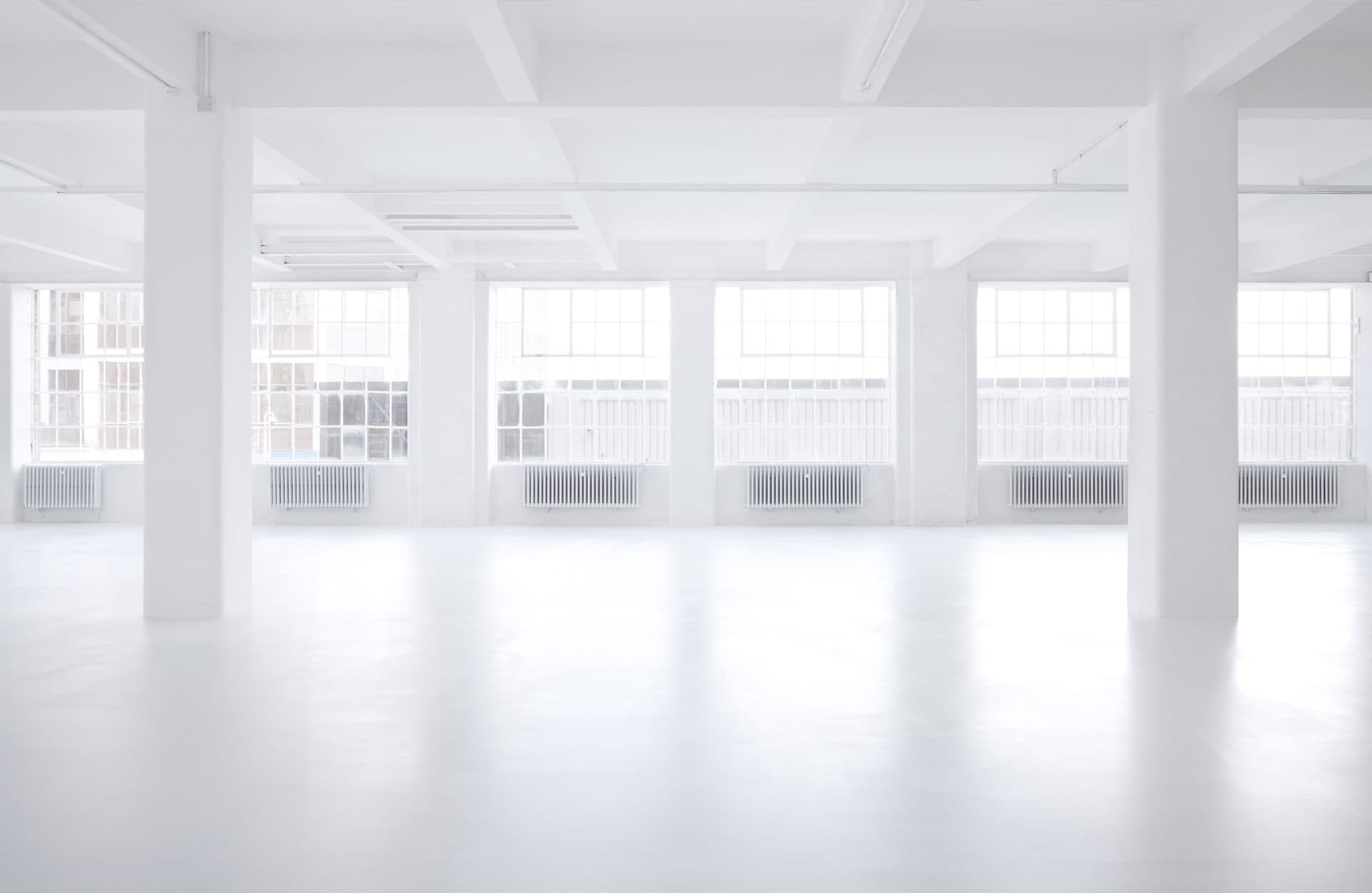 Studio 1 industrial blank canvas for brand activations and networking events.