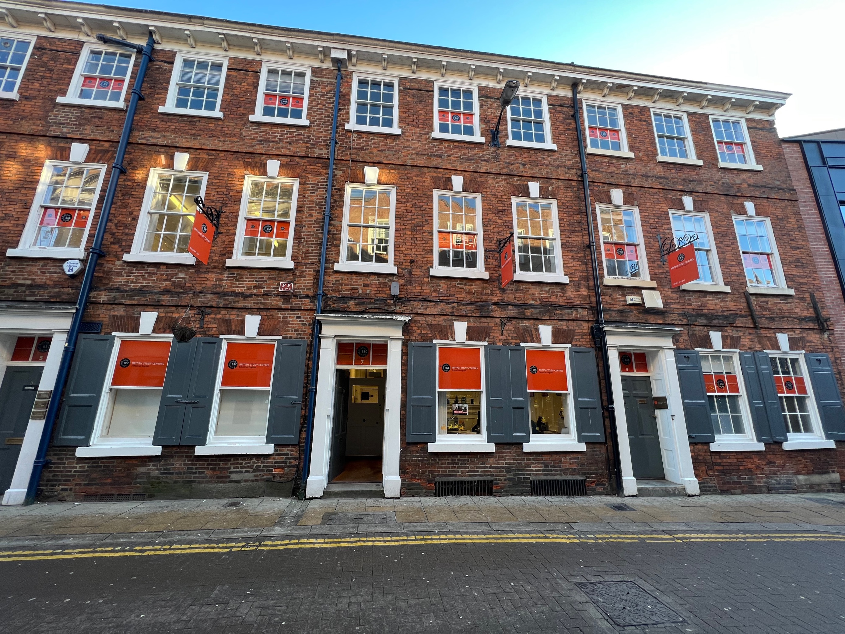 Charming brick meeting rooms with large windows at BSC York Education New Street.