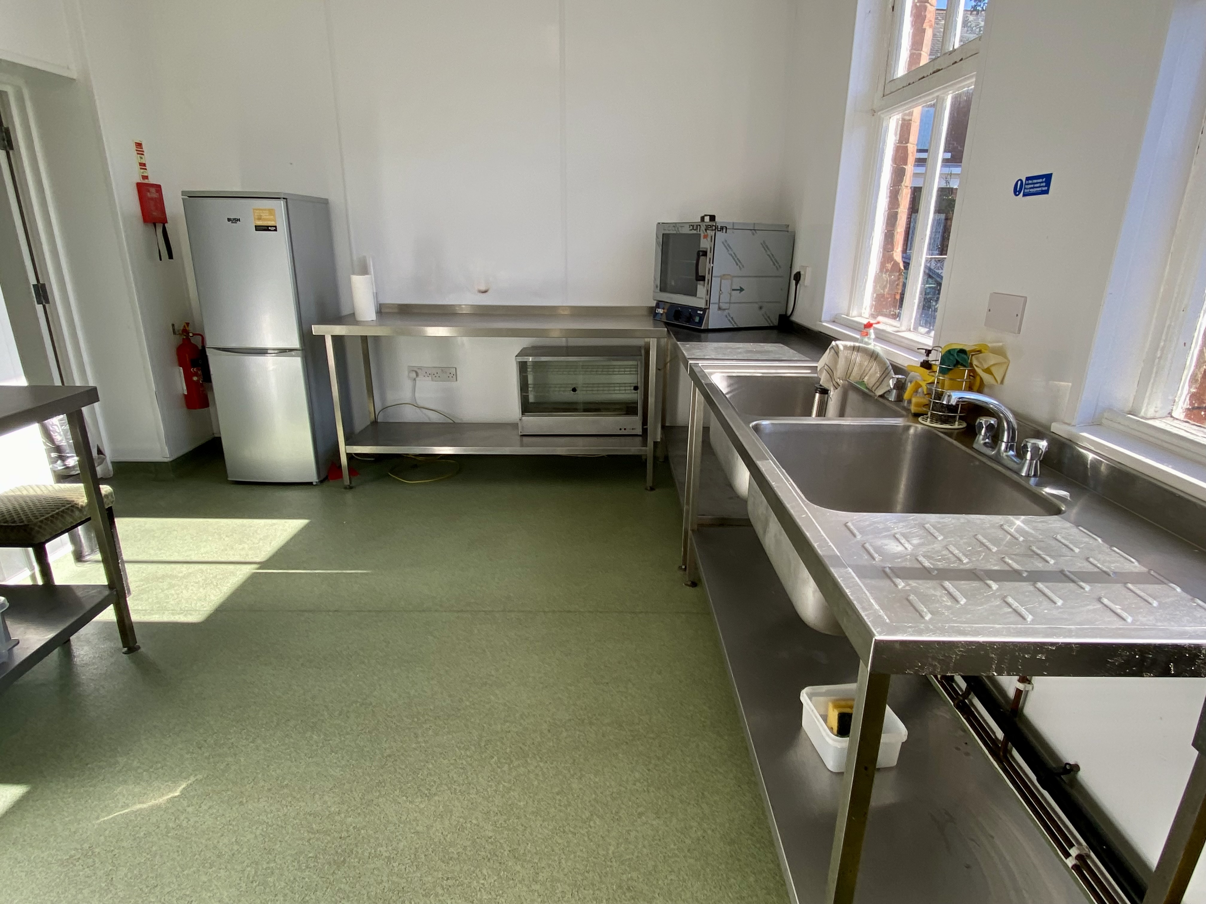 Main function room kitchen at St Alphonsus Parish Centre, ideal for catering events.