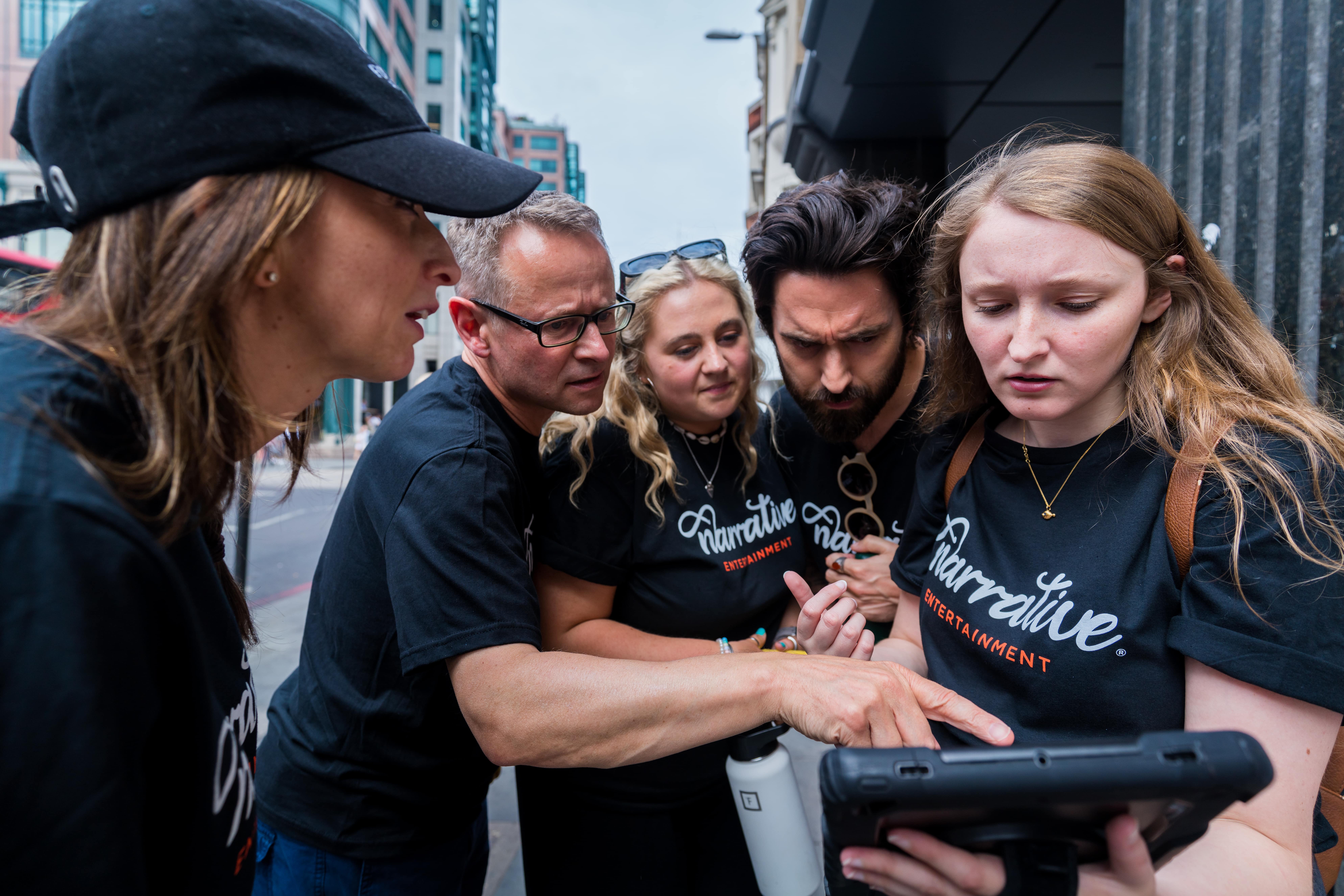 Event professionals collaborating outdoors at Away Days, Wallacespace Clerkenwell Green.