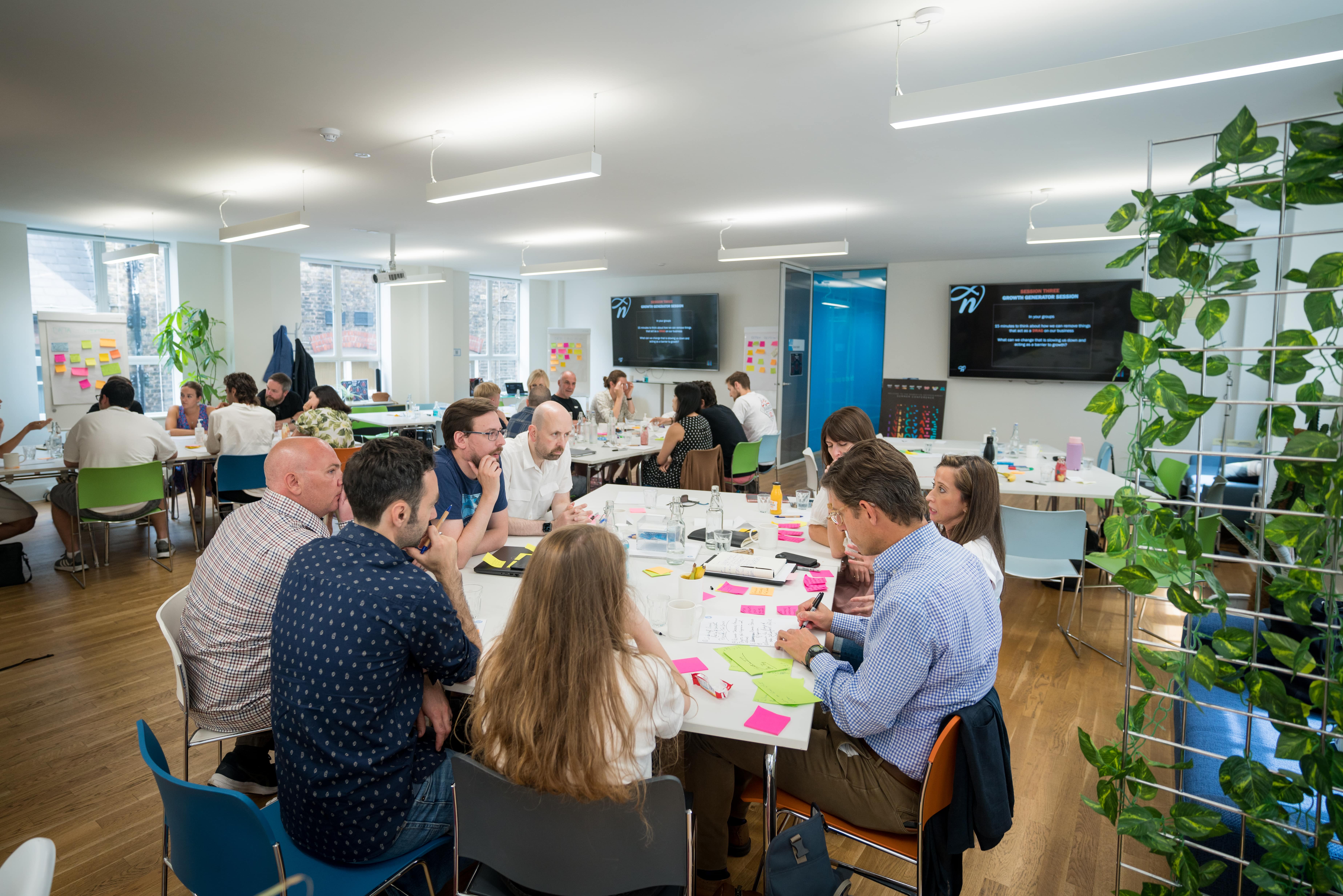 Collaborative meeting at Wallacespace Spitalfields, ideal for workshops and brainstorming.