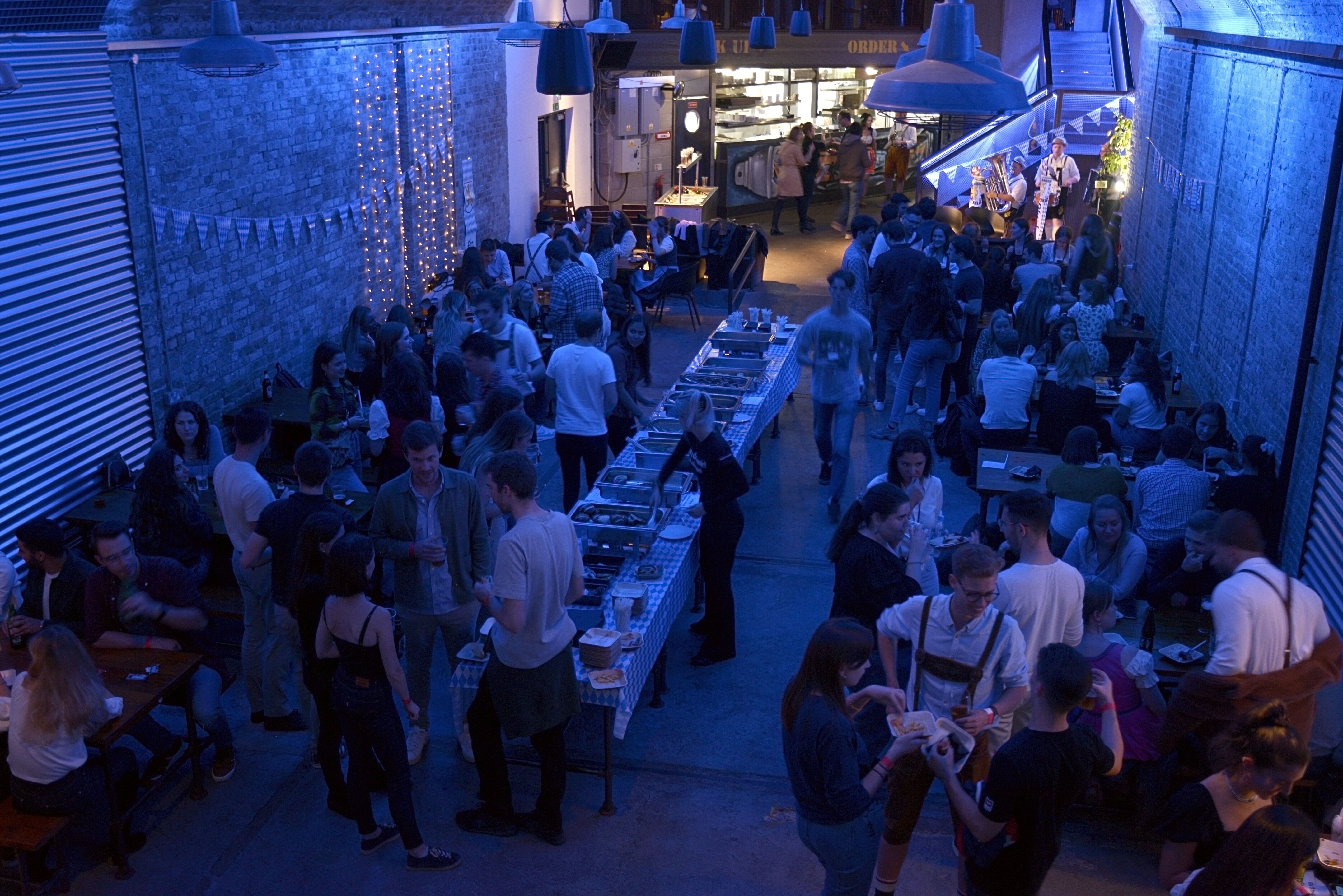 Lively event space at The Old Arch, ideal for networking and corporate functions.