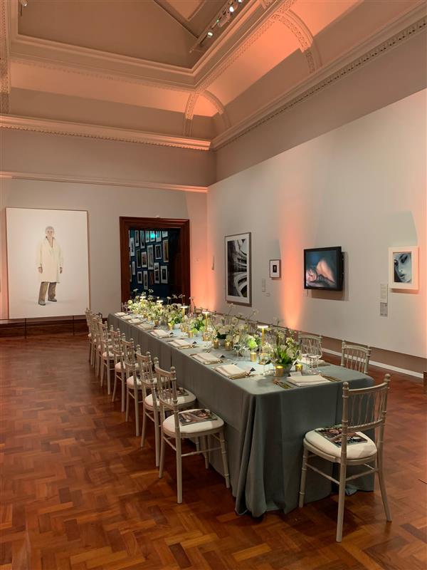 Elegant dining setup in National Portrait Gallery for corporate events and intimate gatherings.