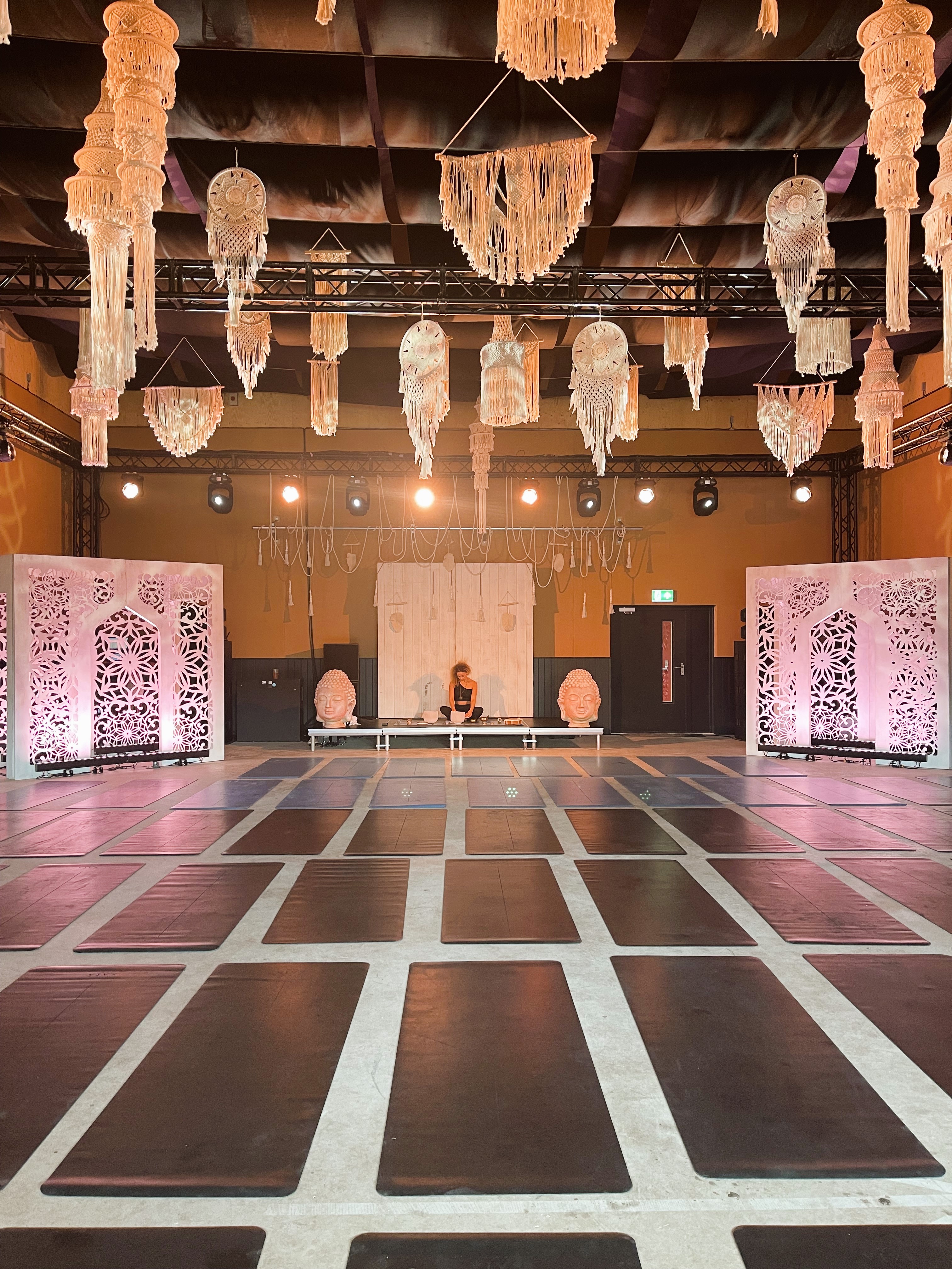 Elegant event space in Hackney Bridge with decorative panels, ideal for weddings and parties.