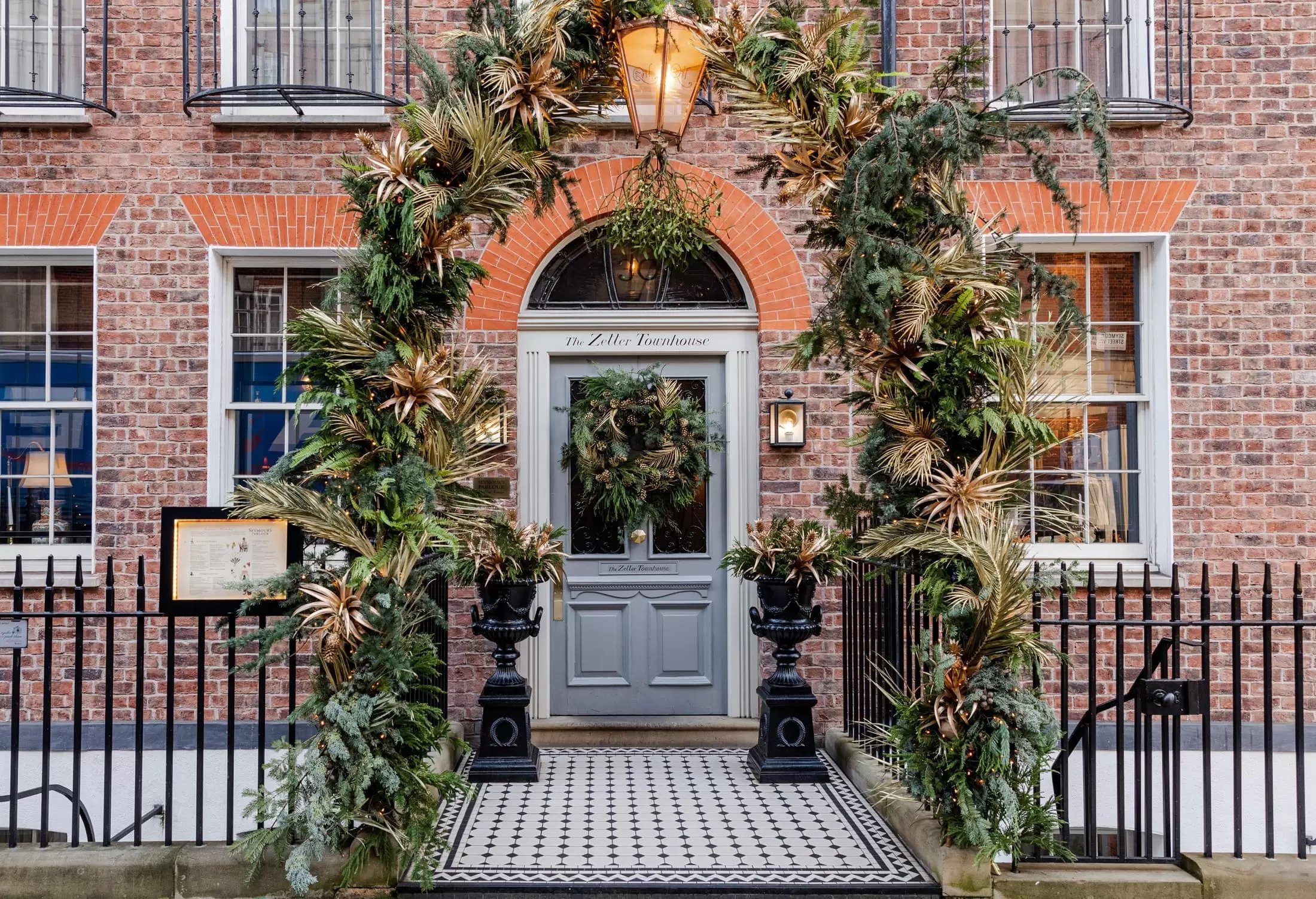 Elegant entrance of The Zetter Marylebone, perfect for events and celebrations.