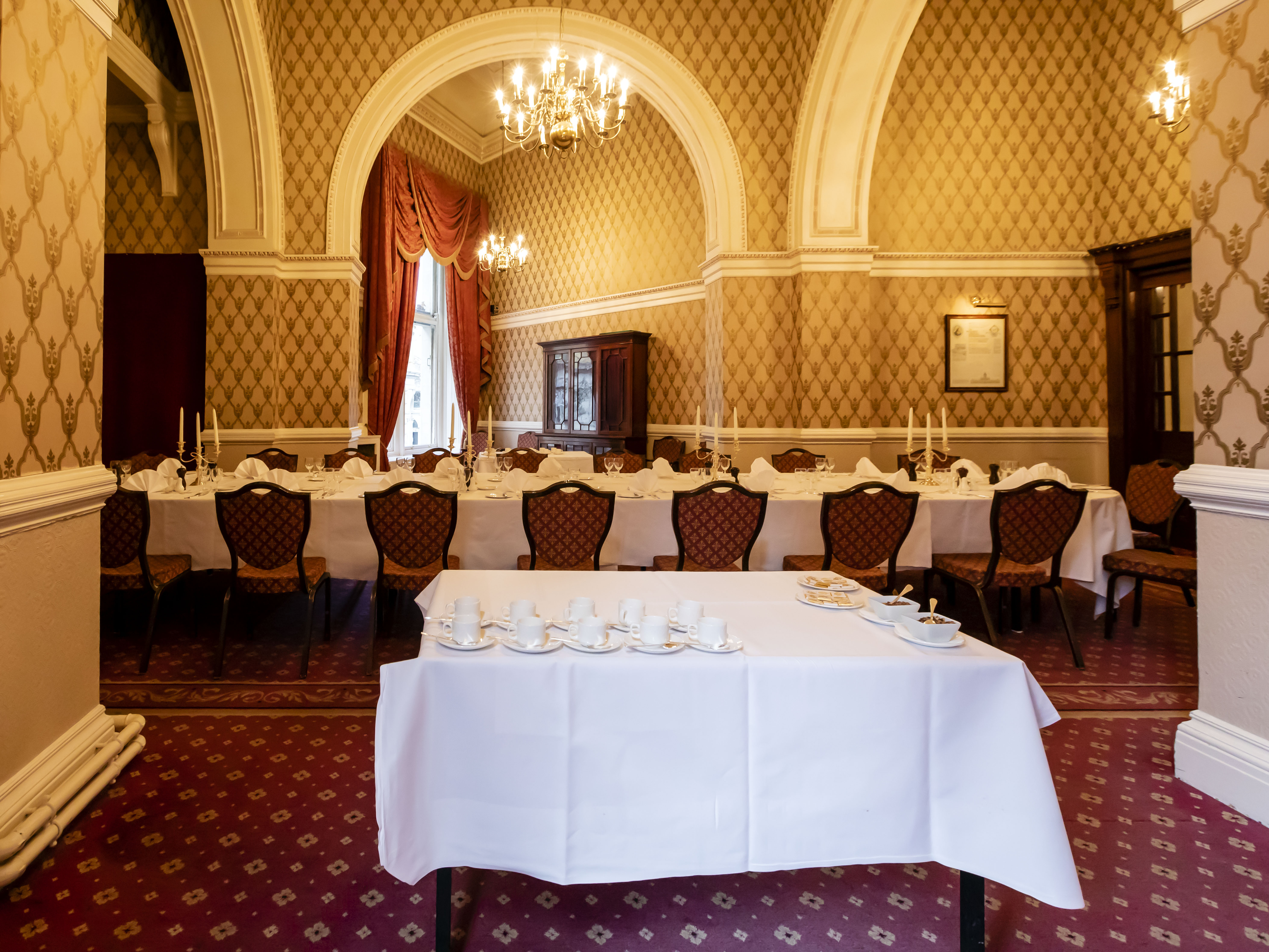 Lady Violet Room at National Liberal Club, elegant decor for corporate events and gatherings.