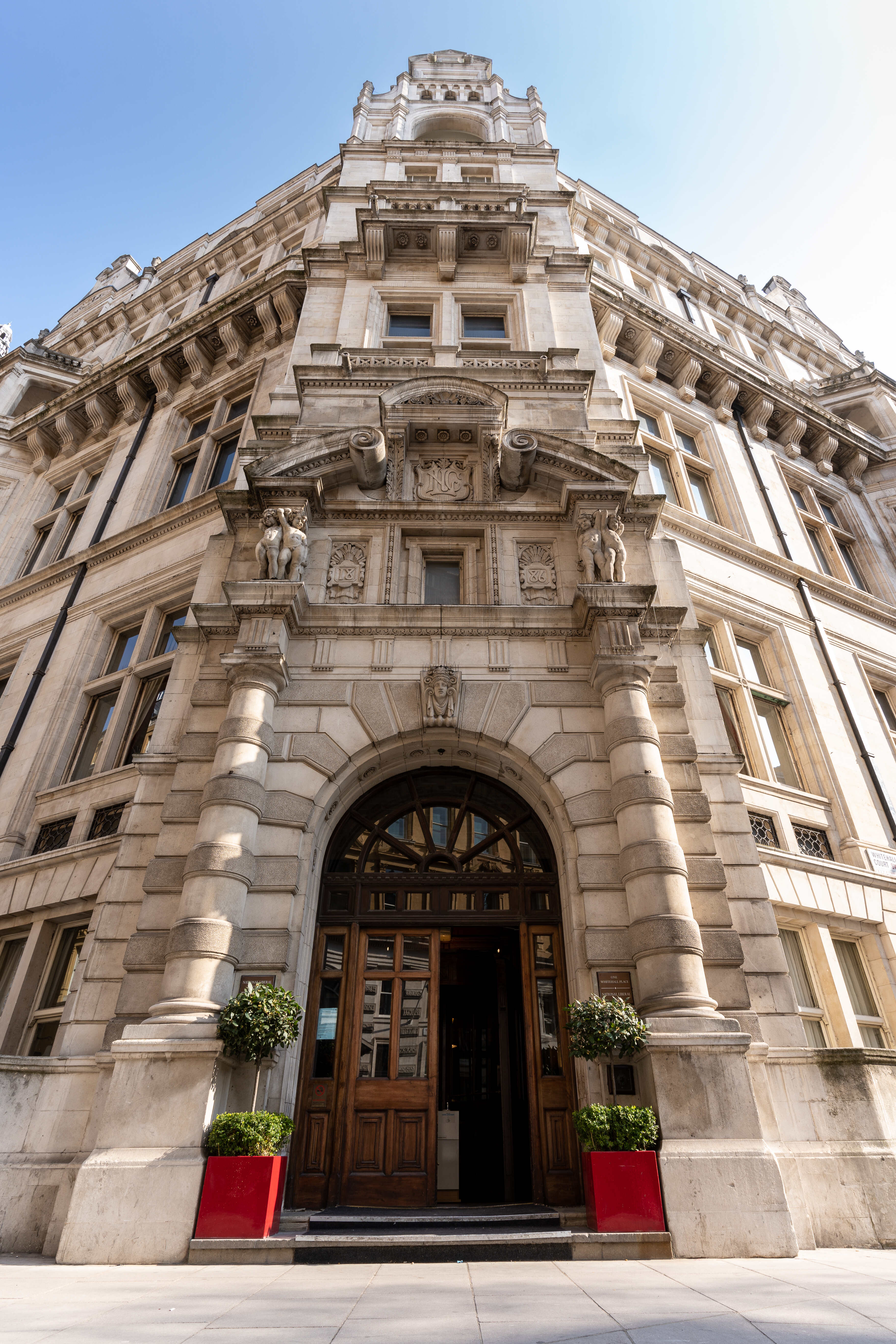 Smoking Room entrance at National Liberal Club, ideal for upscale corporate events and receptions.