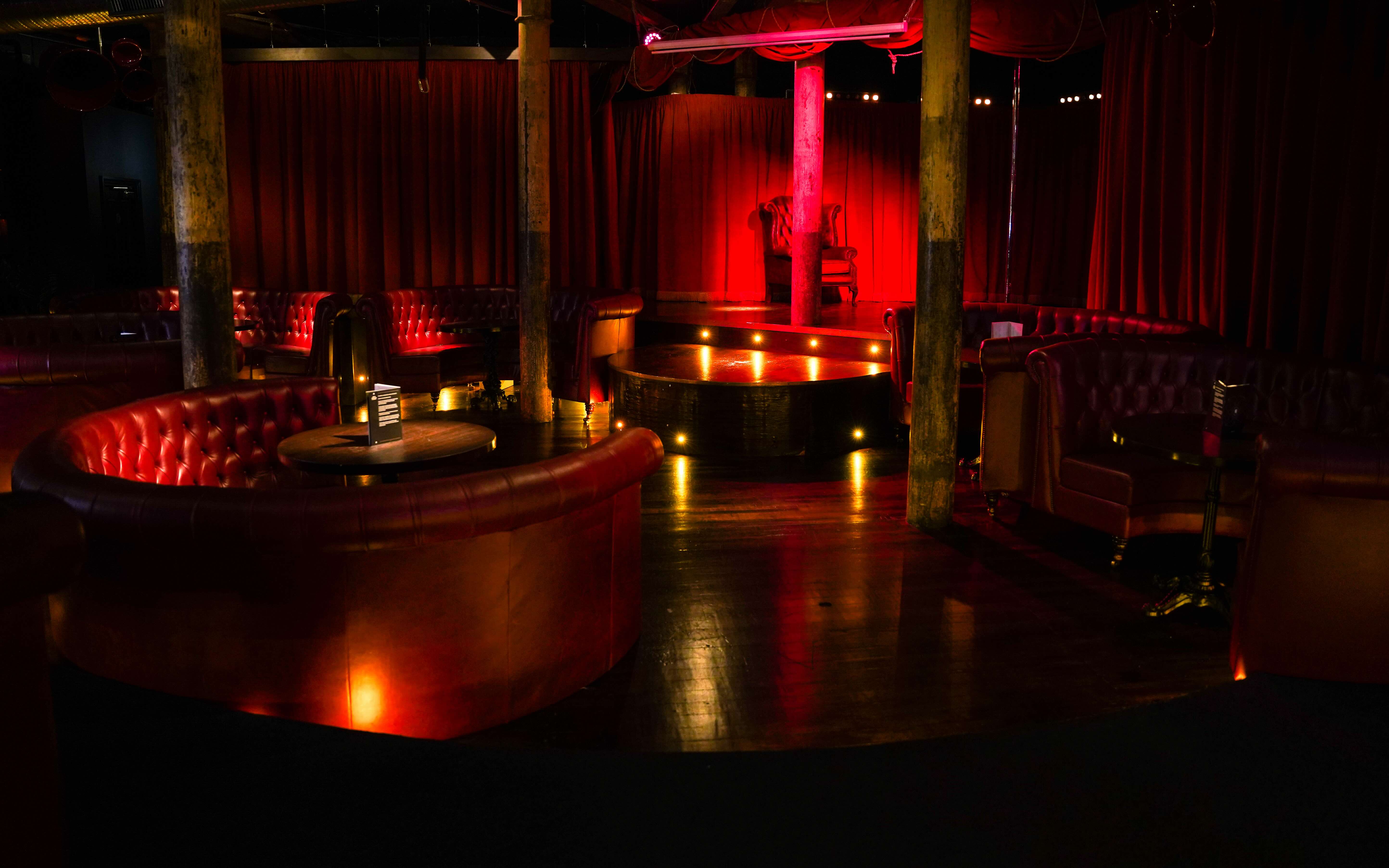 Stylish Main Floor in Whiskey Down with plush seating, ideal for private events and gatherings.