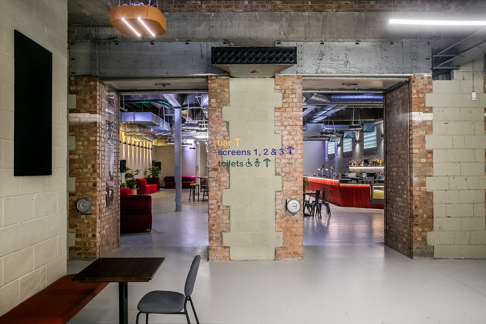 Modern Catford Mews Foyer with brick accents, perfect for meetings and events.