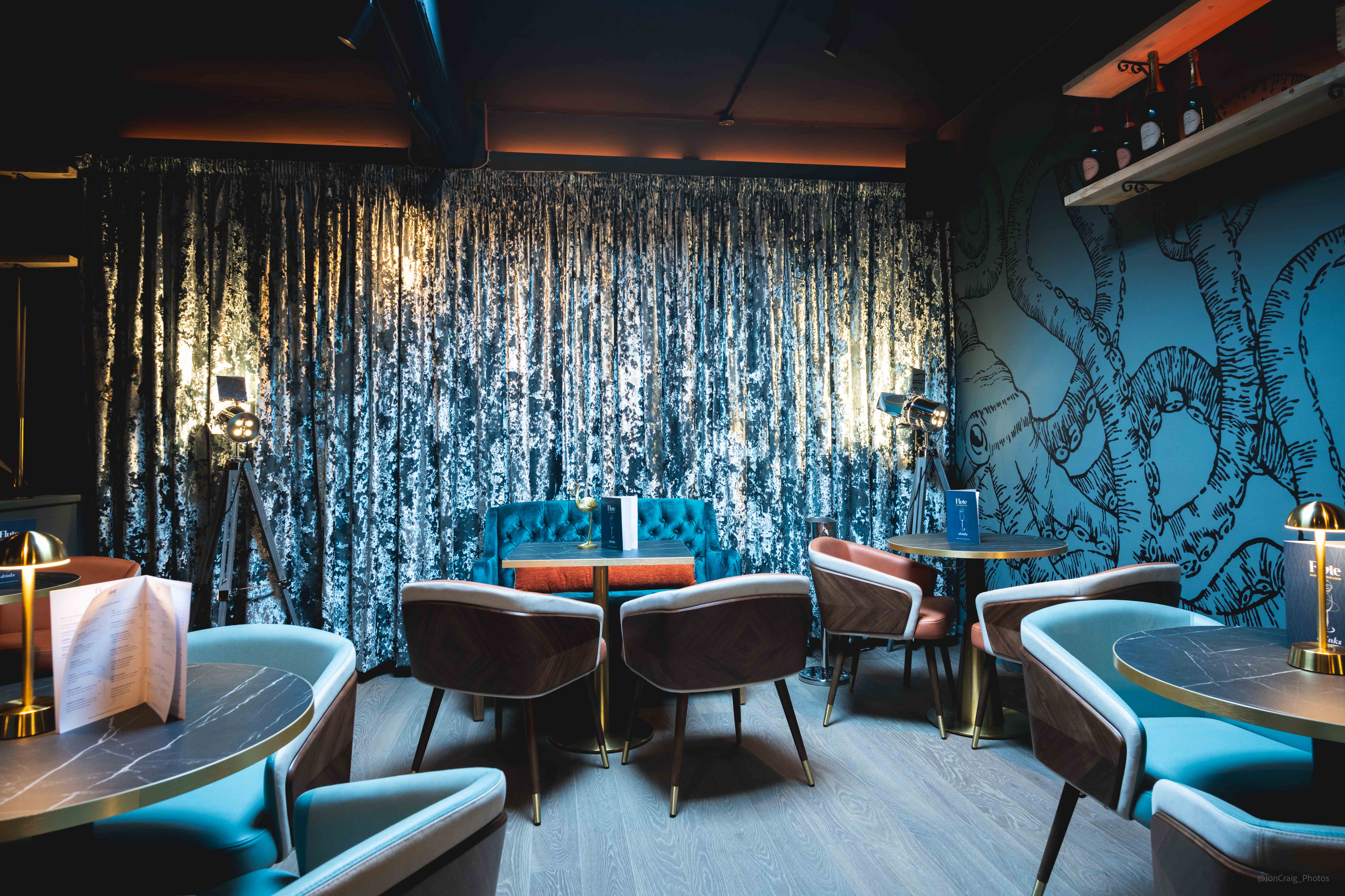 Elegant venue with plush seating for intimate meetings and events.