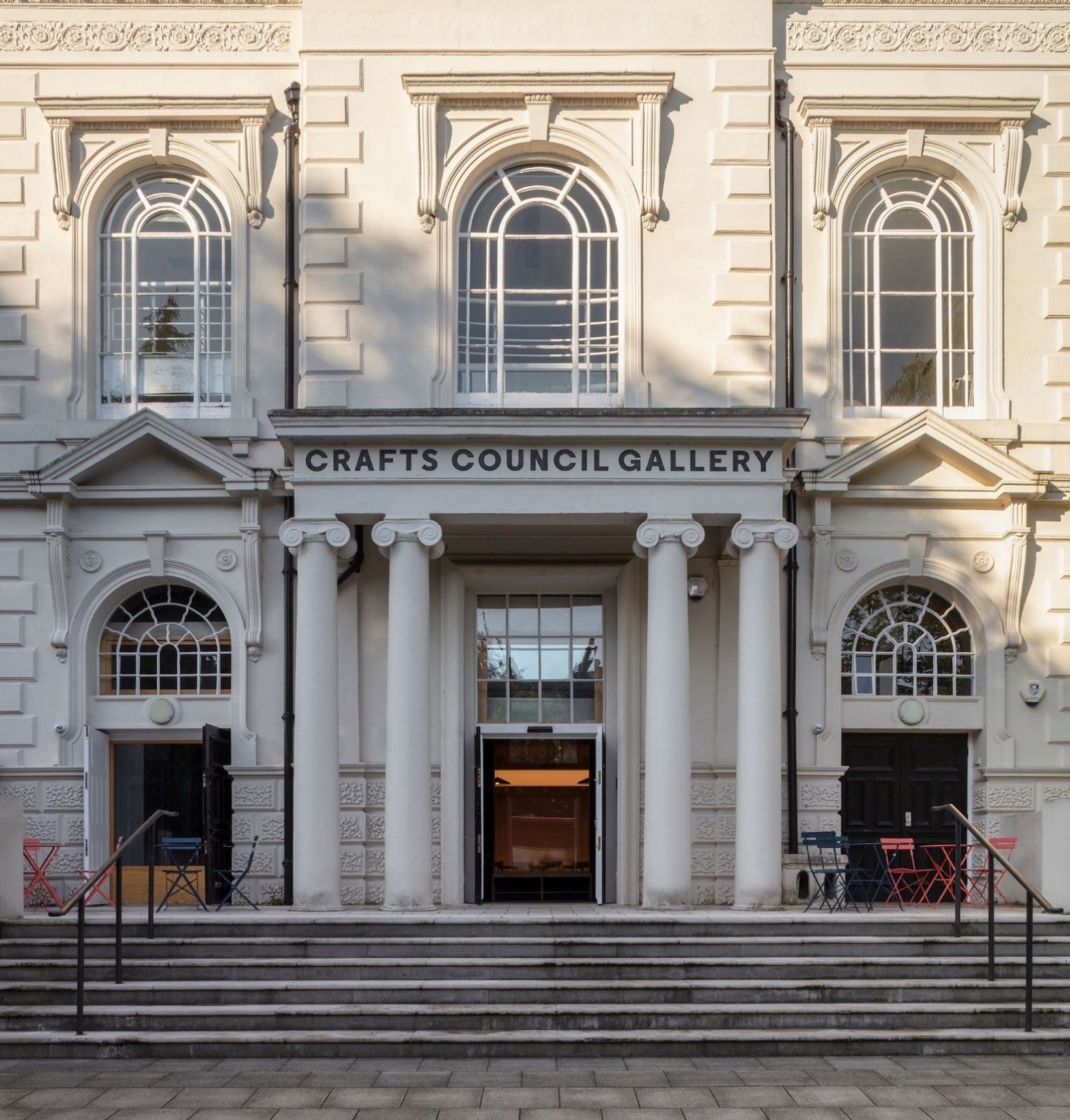 Elegant Crafts Council Gallery with prominent columns, ideal for meetings and events.