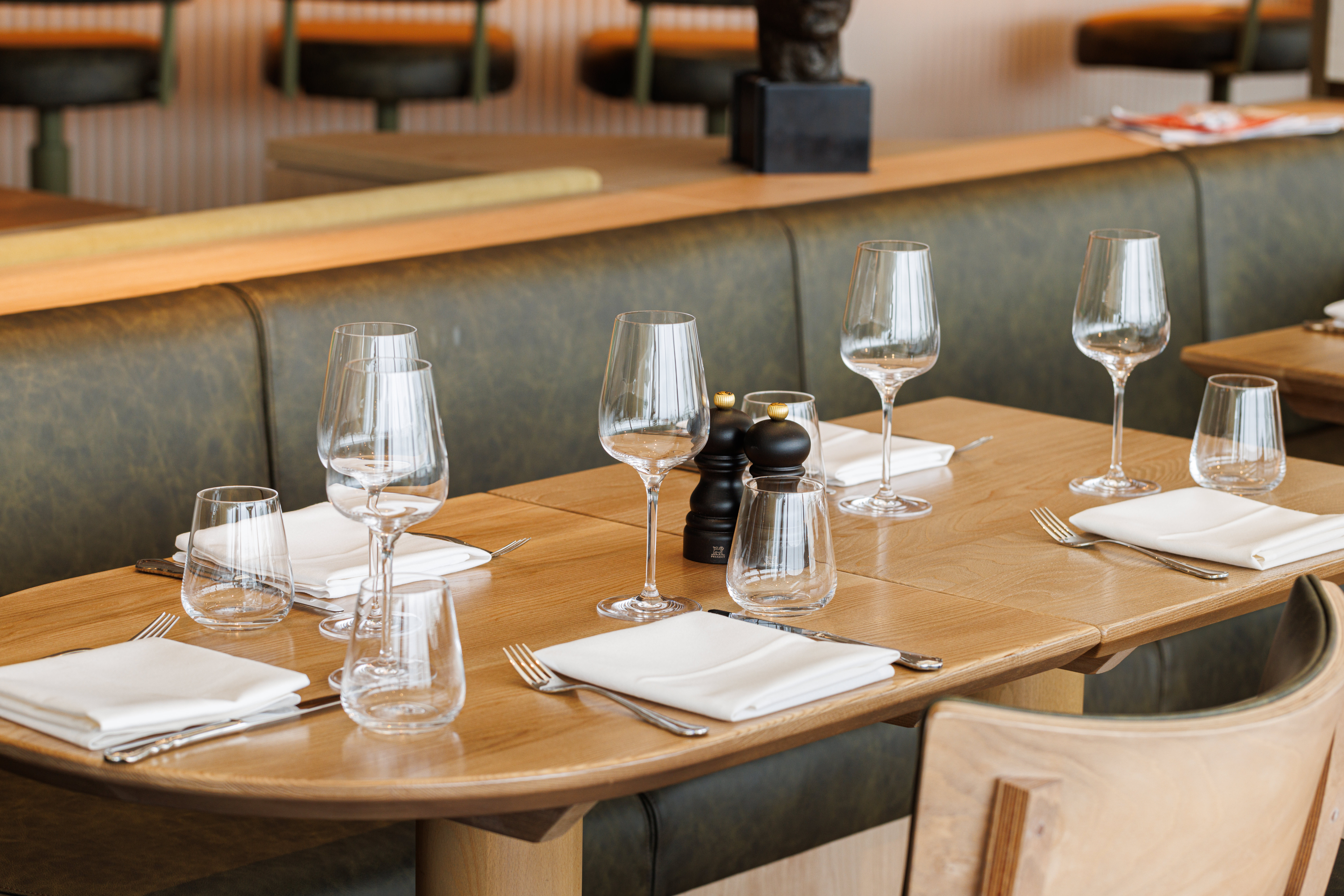 Elegant dining table setup at The Portrait Restaurant for corporate events and celebrations.