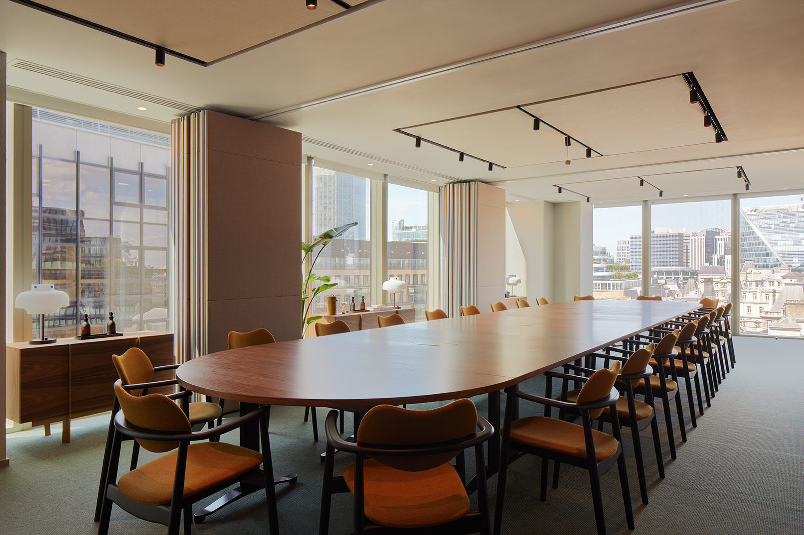 Modern conference room at The Assembly, Myo Liverpool Street, ideal for meetings and events.