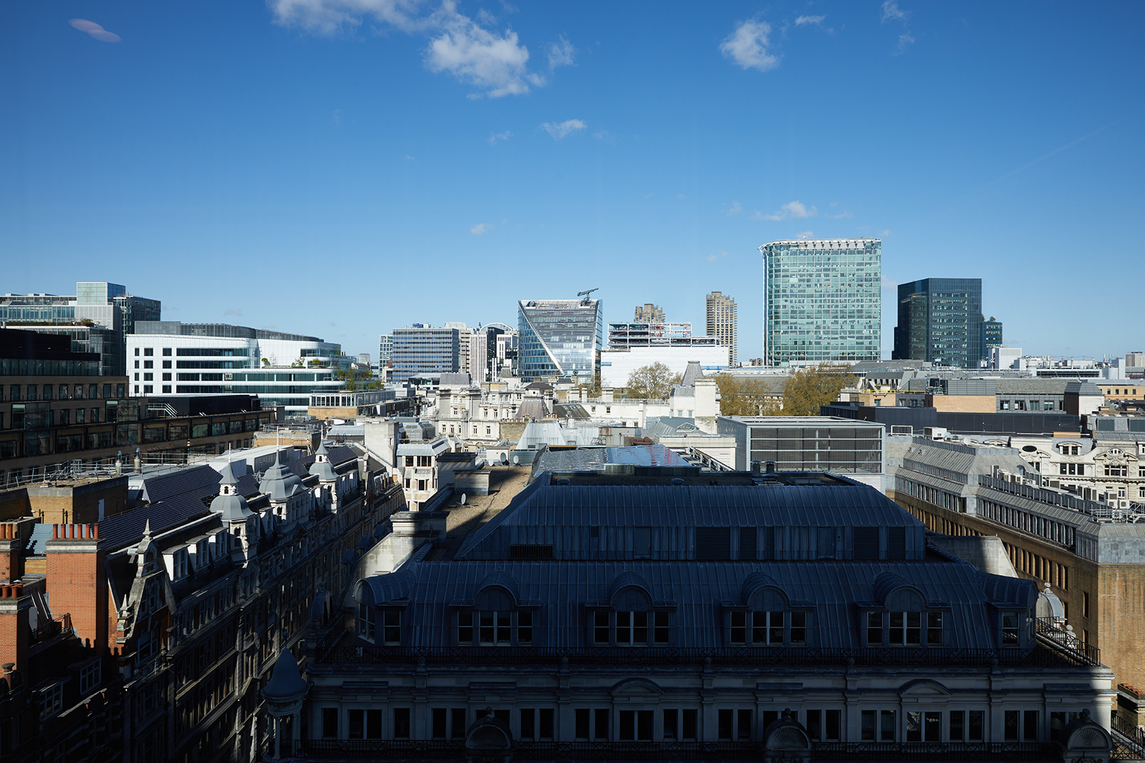 Vibrant Liverpool Street skyline, ideal for corporate events and meetings.