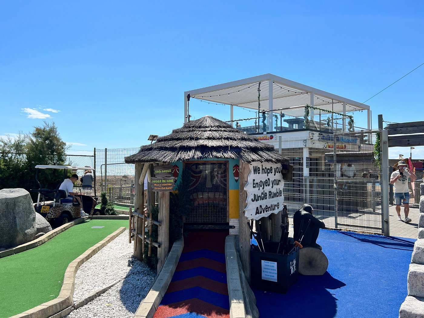 Caveman Course mini-golf in Brighton, vibrant venue for team-building and family events.