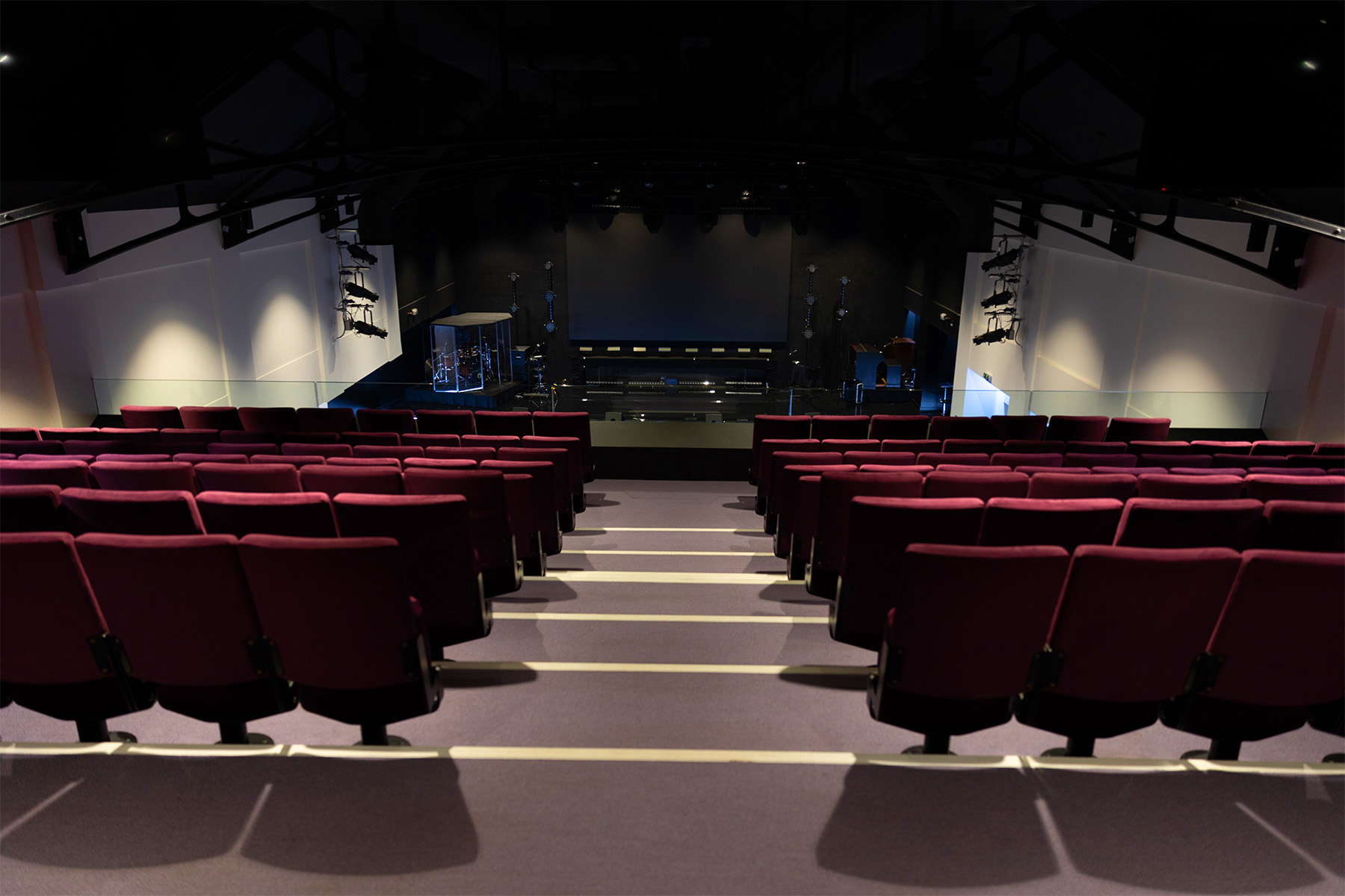 Tab Centre Auditorium with tiered seating, ideal for presentations and performances.