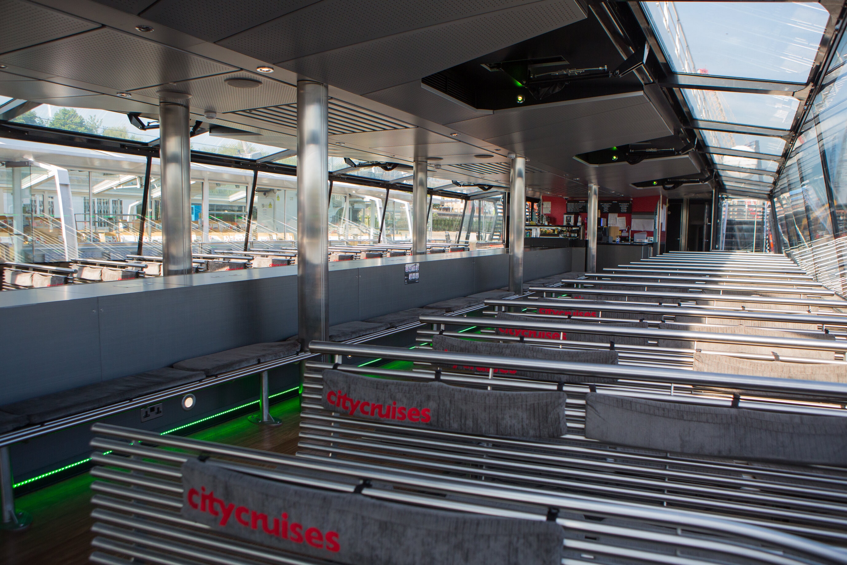 Modern open-air venue in City Cruises, perfect for corporate events and private functions.