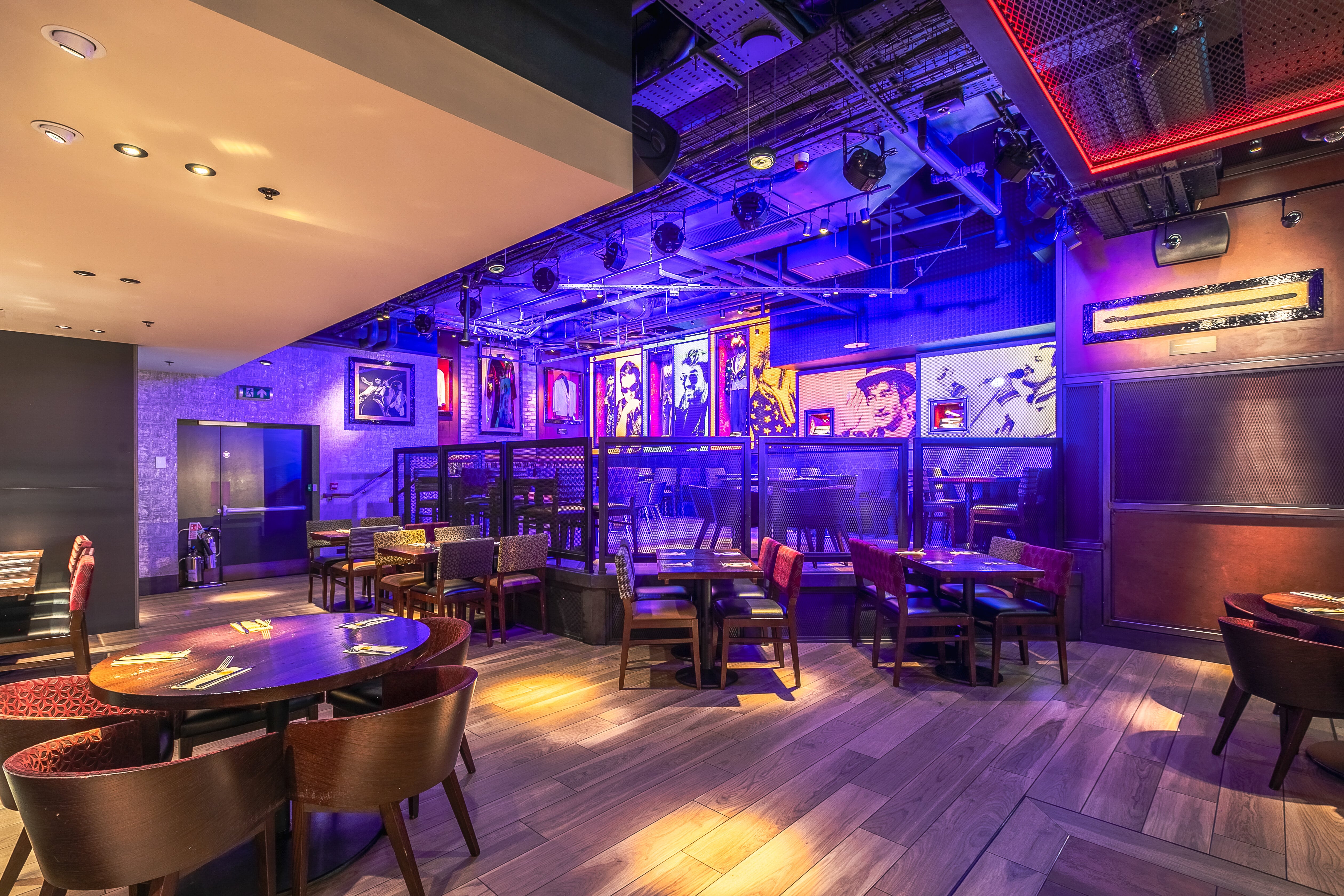 Vibrant event space at Hard Rock Cafe Piccadilly Circus, ideal for gatherings and corporate events.
