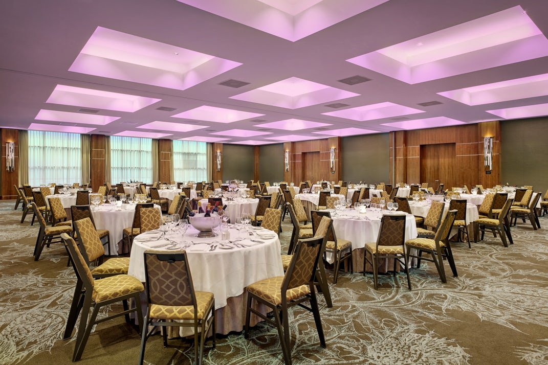 Elegant Grand Suite at Sheraton Grand Hotel, ideal for banquets and conferences.