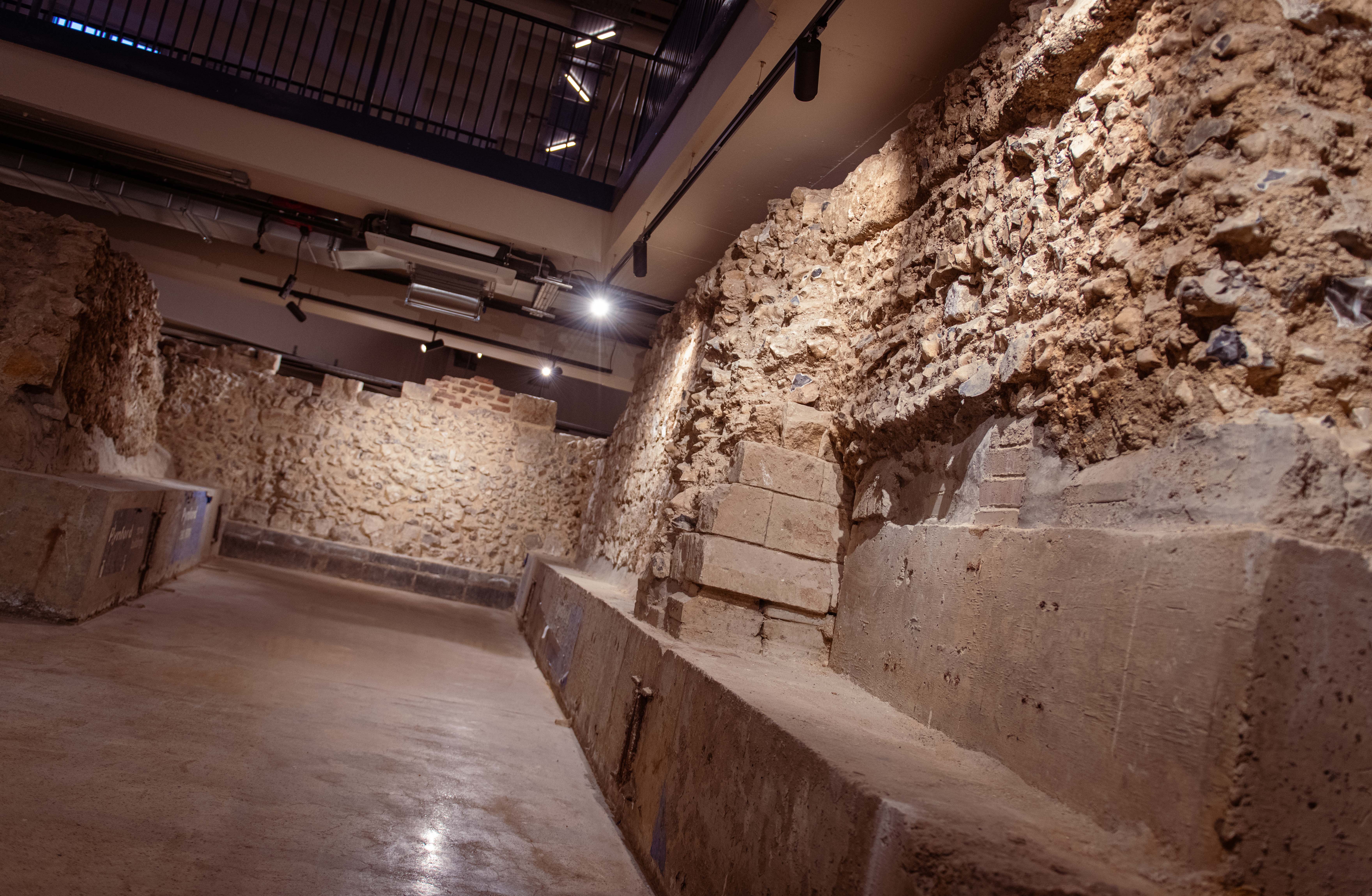 FUSEBOX Kingston event space with exposed stone walls for corporate gatherings and themed events.