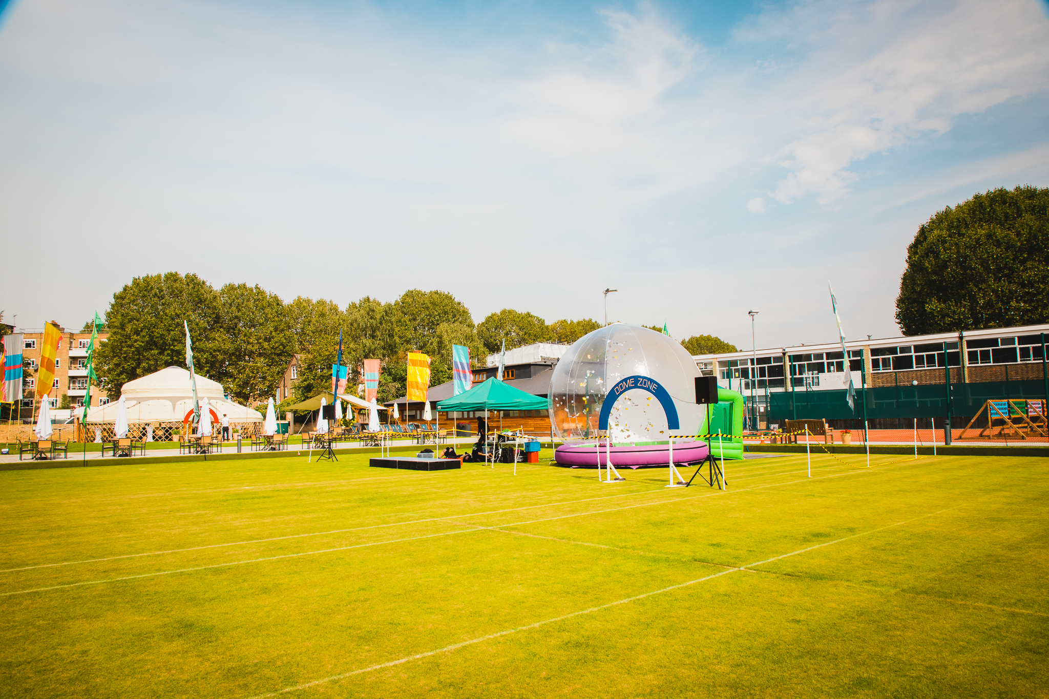 Vibrant outdoor event space at Parson Lawns, ideal for corporate events and festivals.