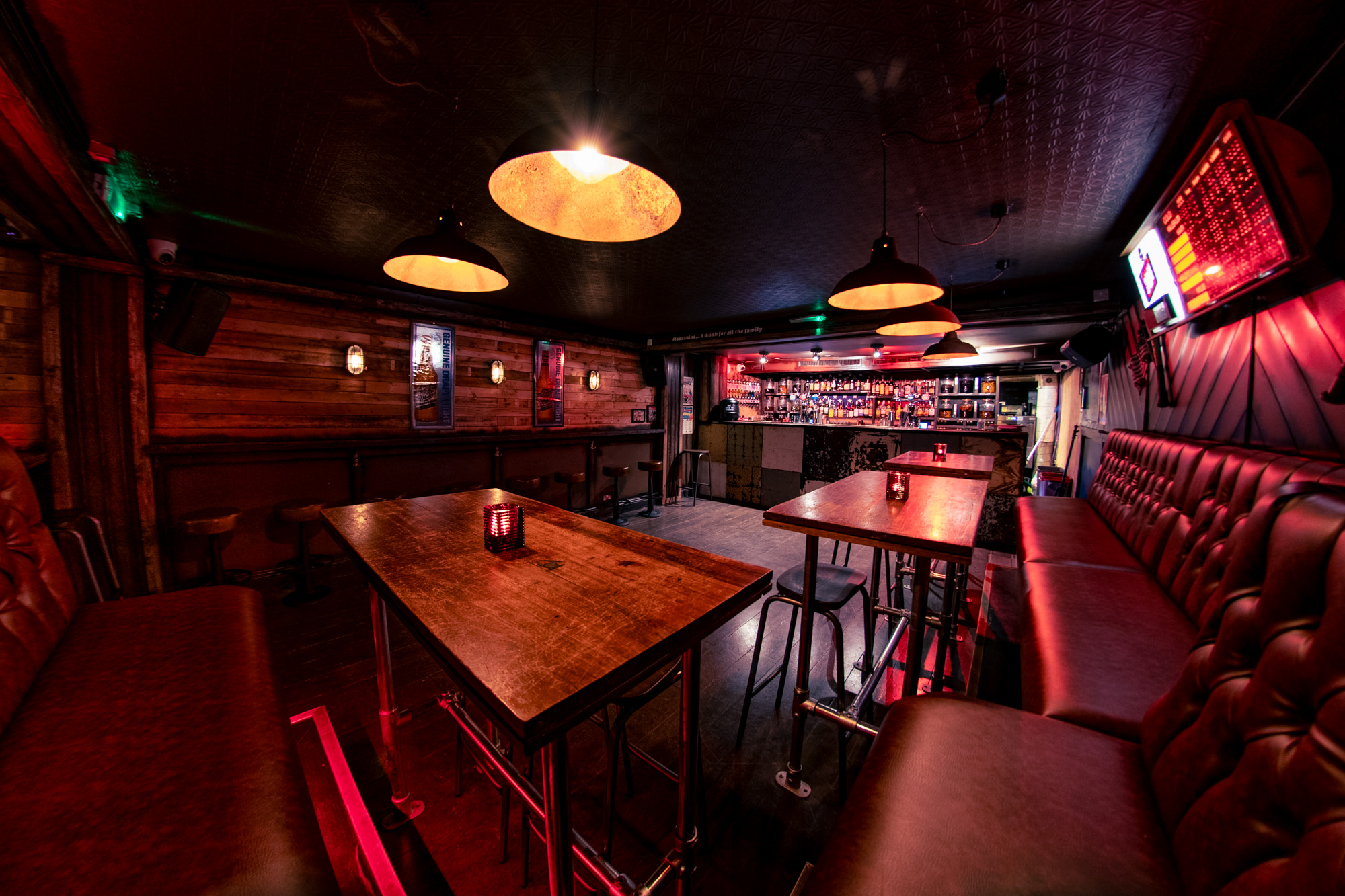Billy Bootleggers Basement: cozy venue with plush seating for private events and gatherings.