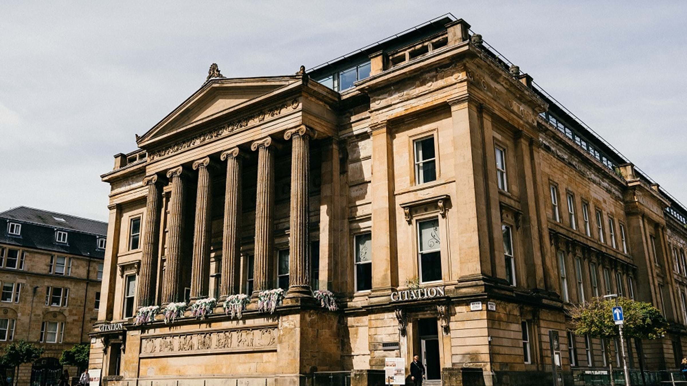 Grand historic venue in Citation Glasgow, perfect for upscale weddings and corporate events.