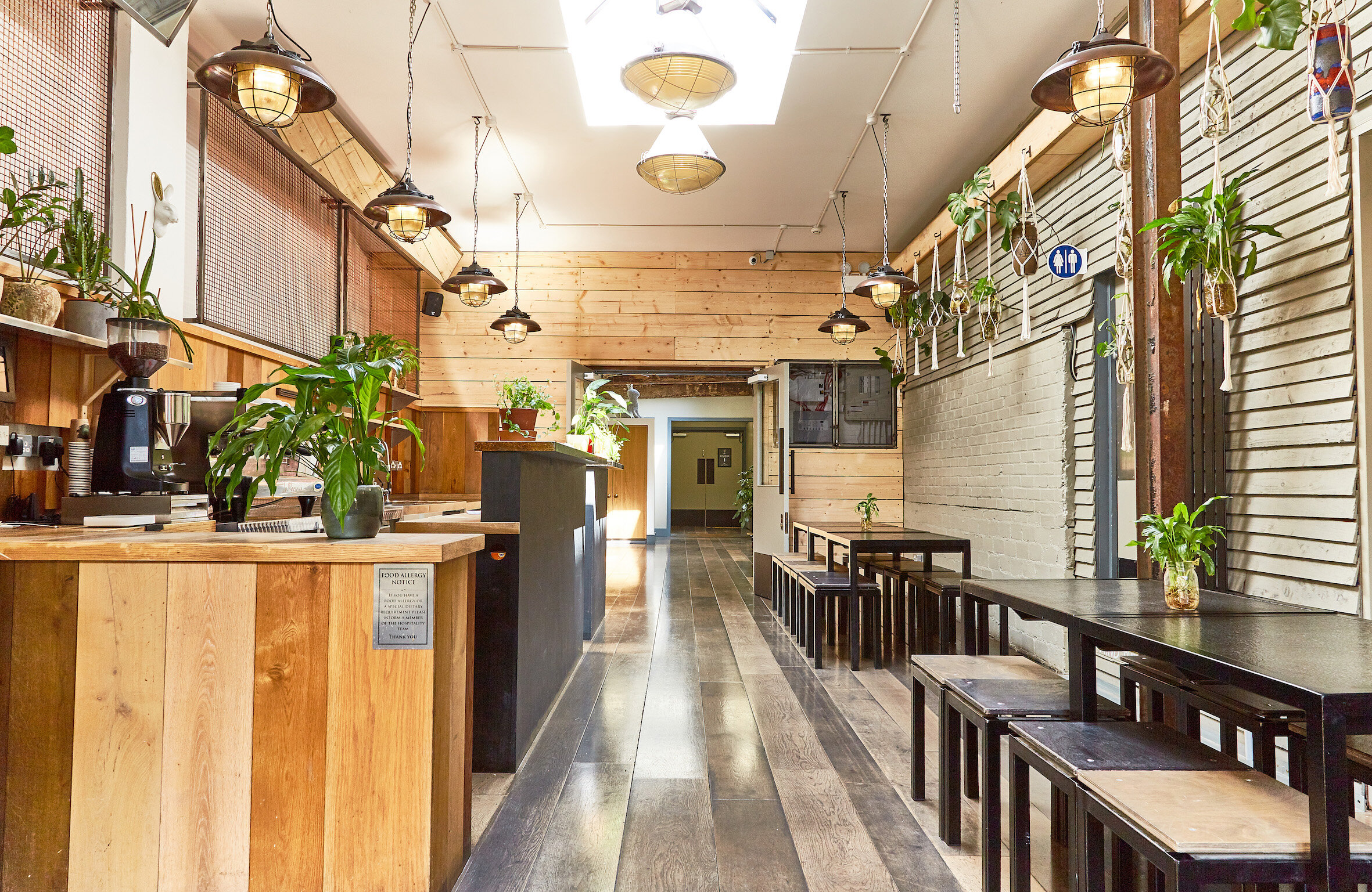 Stylish White Rabbit Cafe in Shoreditch, perfect for networking and casual meetings.