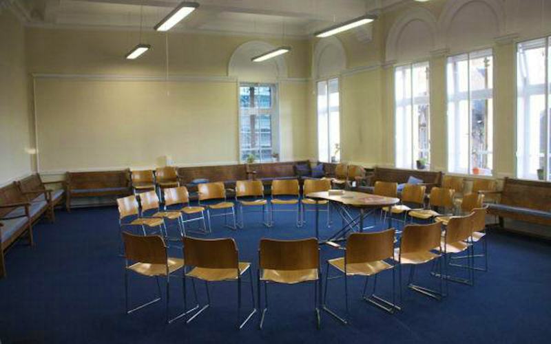 Edinburgh Quaker Meeting House, circular meeting room for workshops and team meetings.