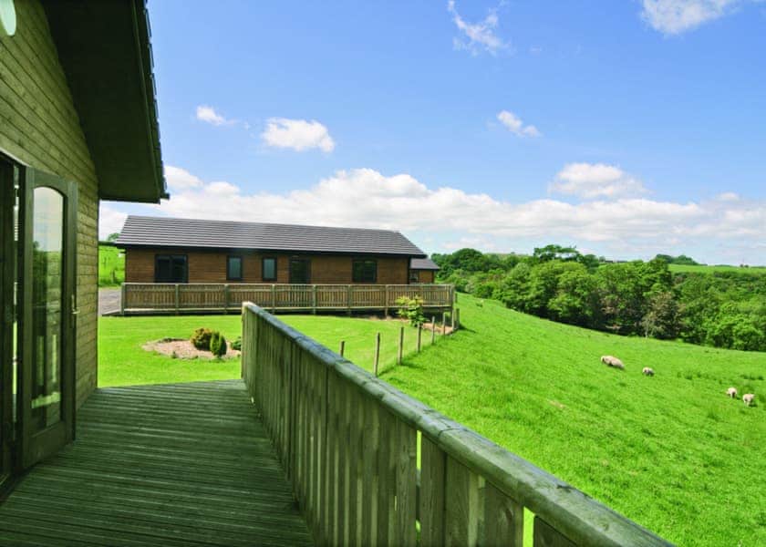 Woodside Lodge cabin in lush greenery, ideal for serene team retreats and workshops.