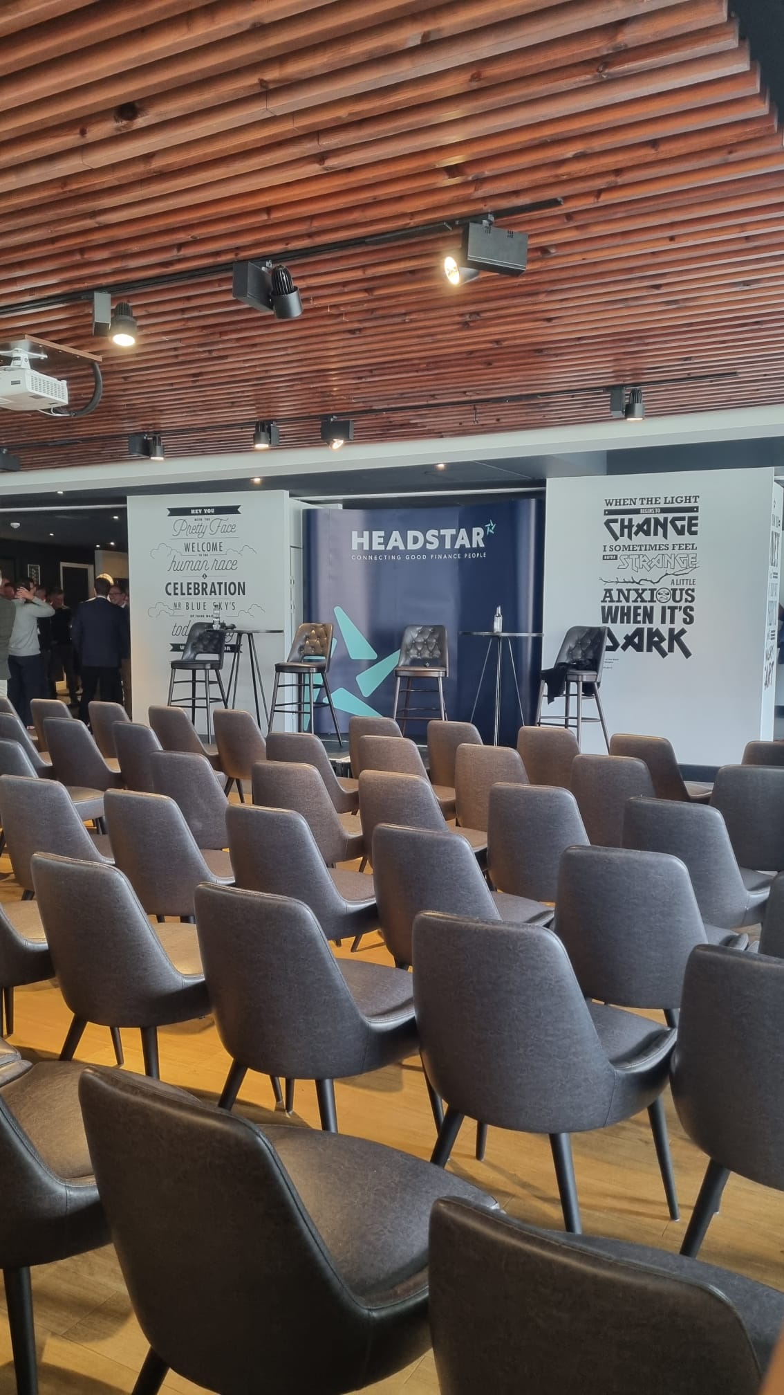 Black and White Lounge at First Direct Arena, Leeds - event space for panel discussions.