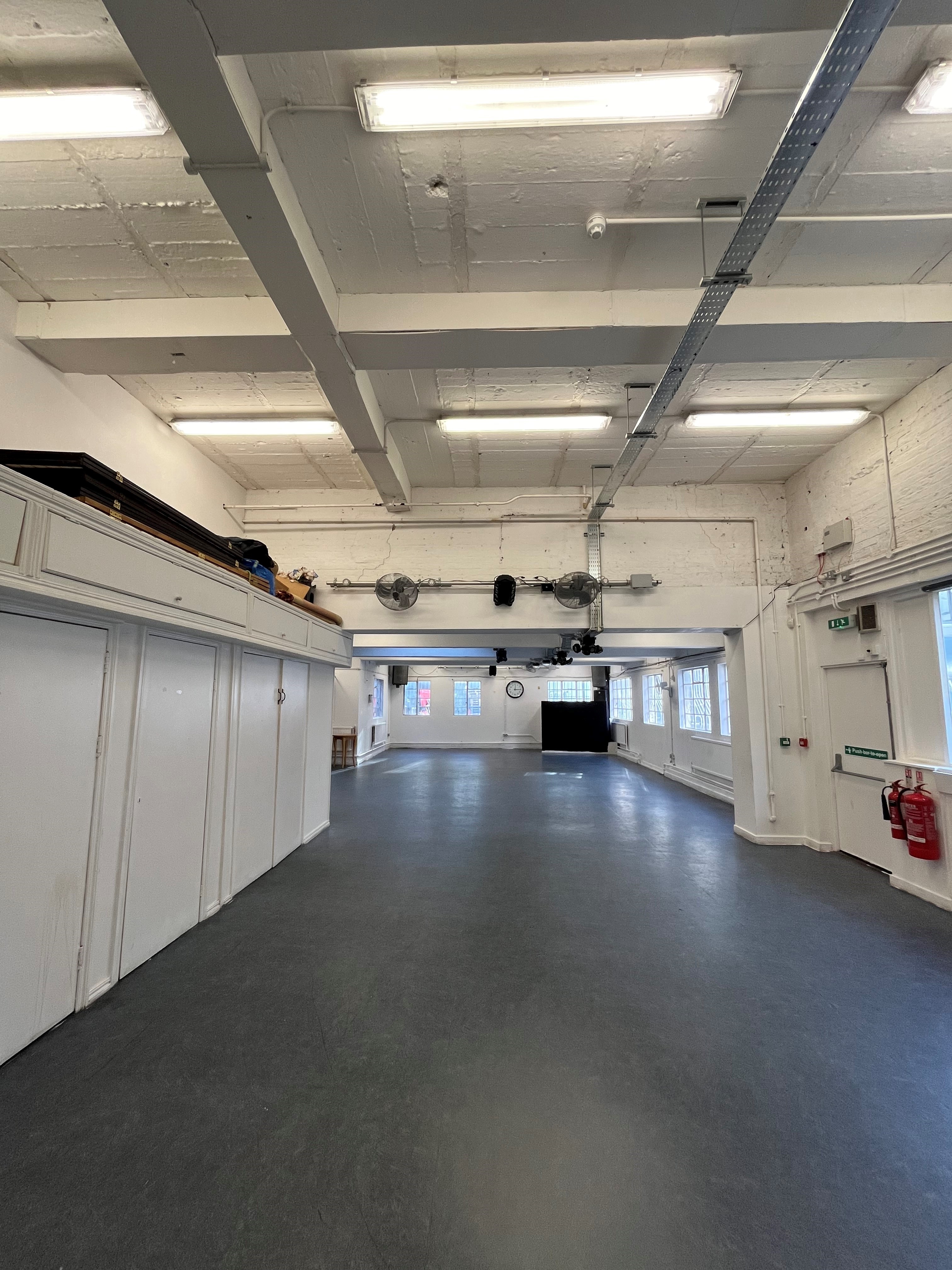 Main Hall at VGCC with high ceilings, ideal for meetings and workshops.