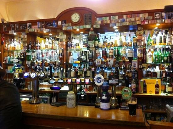 Vibrant Basement Lounge bar setup for informal networking and social gatherings.
